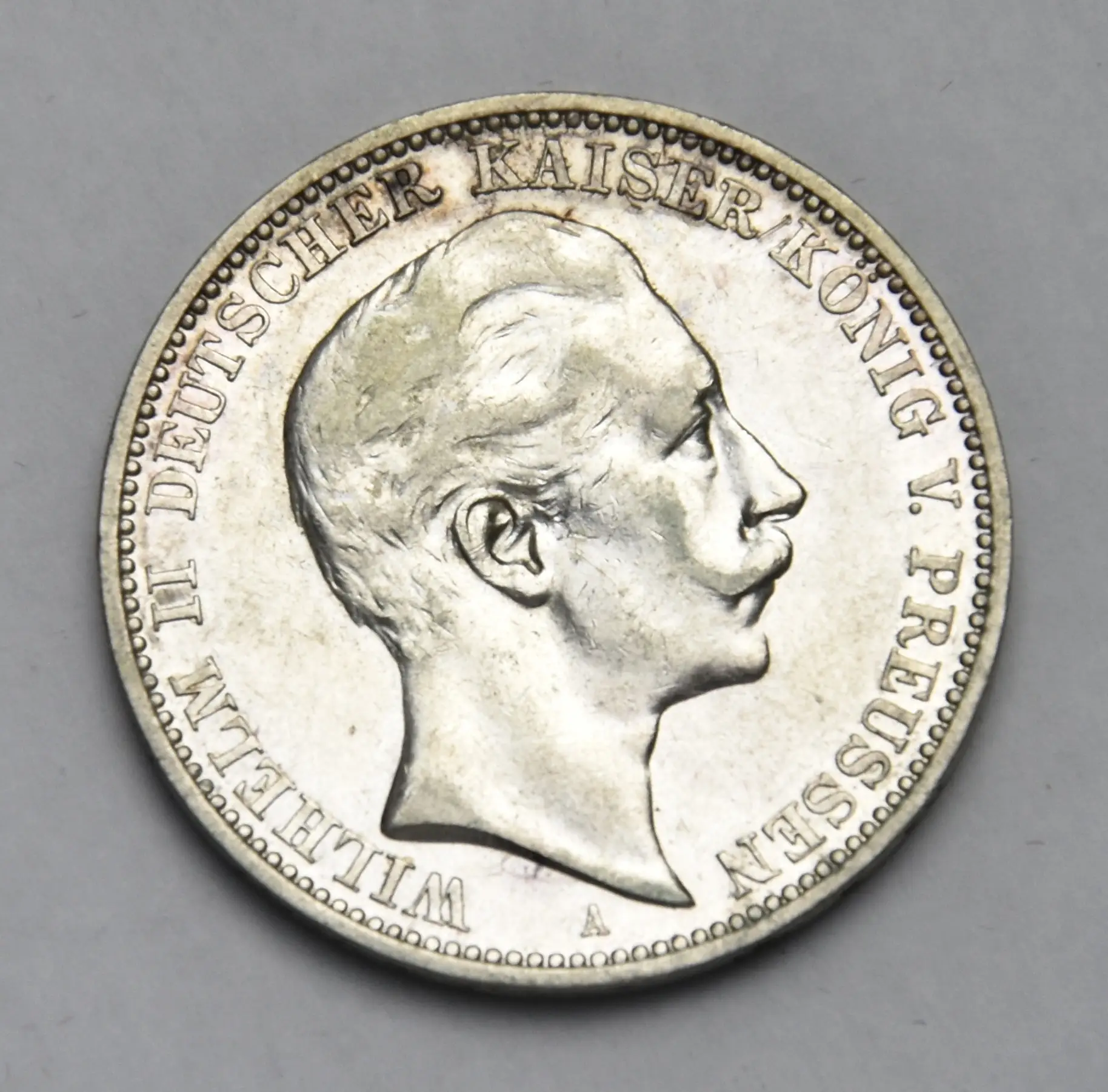 Deutschland Preussen 3 Mark 1909 A Wilhelm II Kaiser König (1888 - 1918)