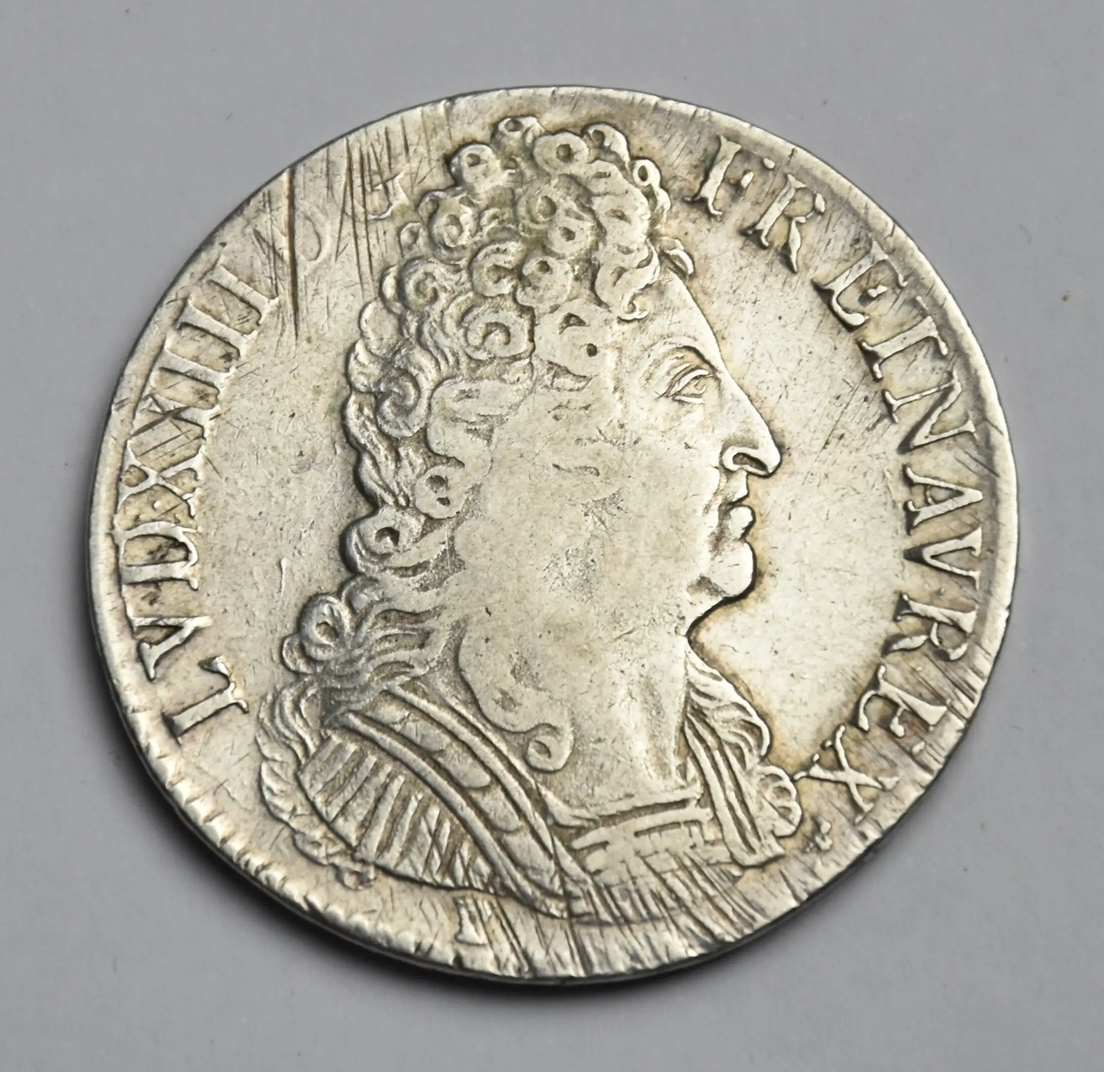Frankreich Ecu 1711 (9) Ludwig XIV Silbermünze