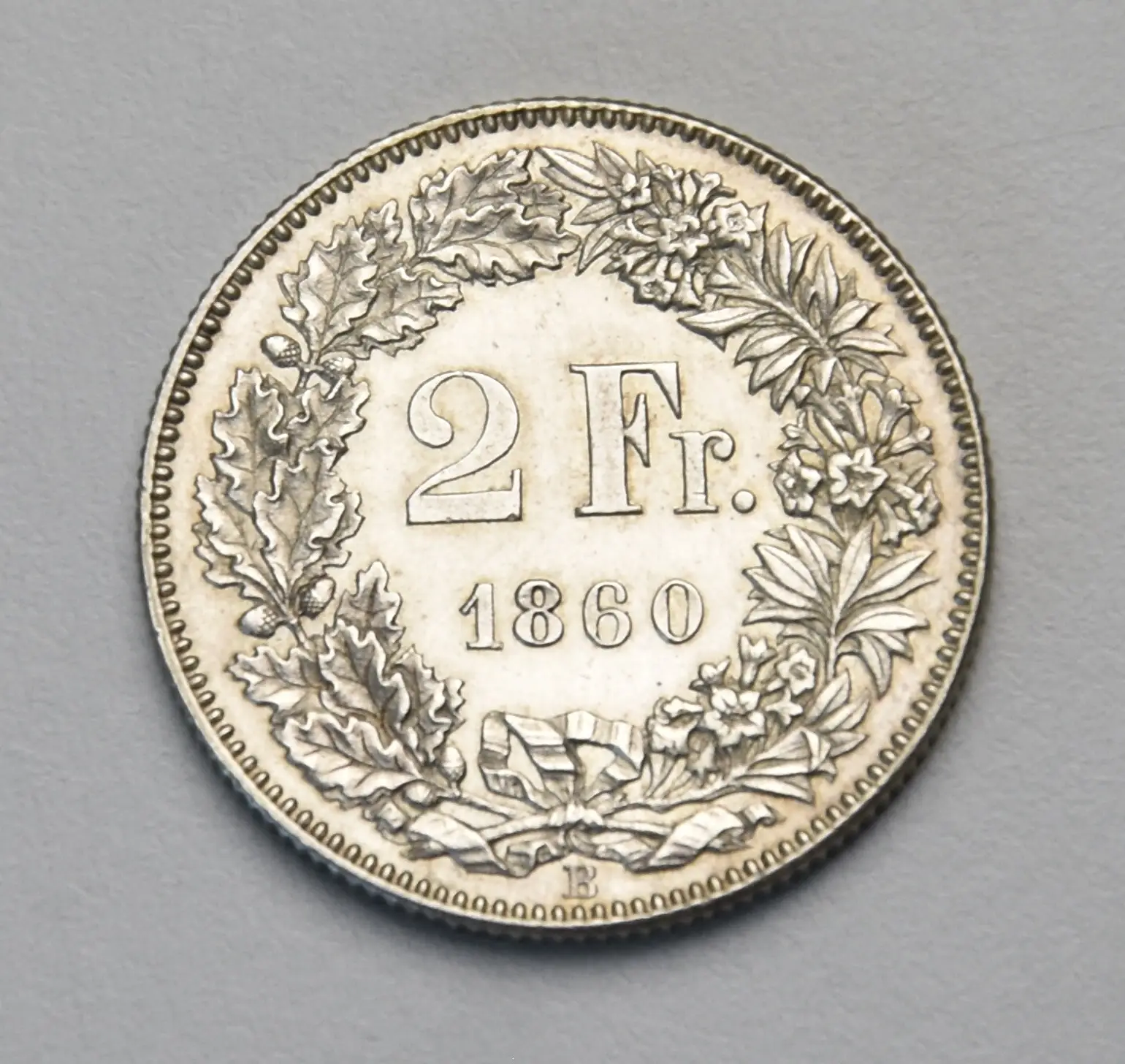 Schweiz 2 Franken - 1860 B (sitzende Helvetia)