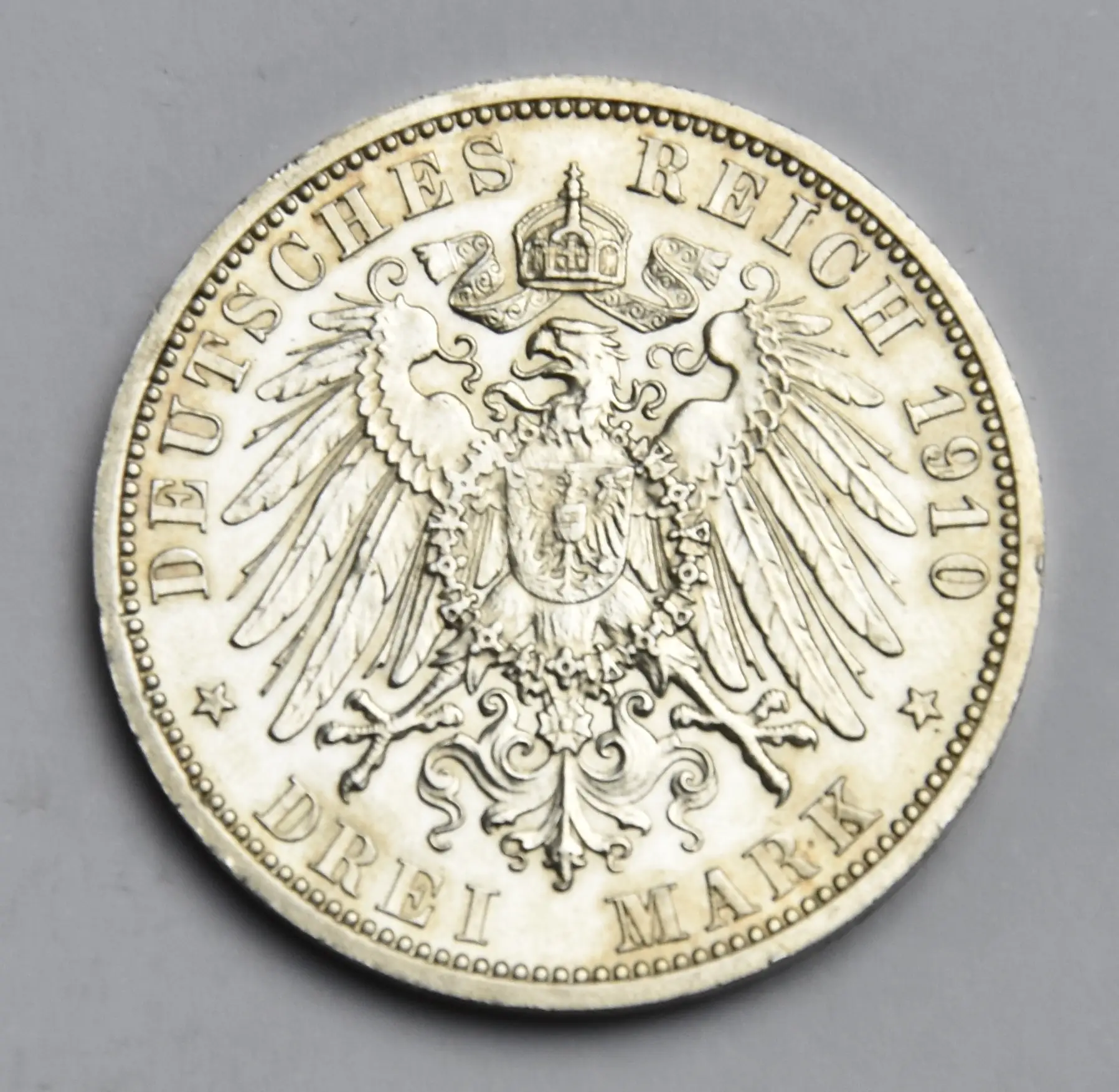 Deutschland Sachsen 3 Mark 1910 A Wilhelm Ernst Silbermünze