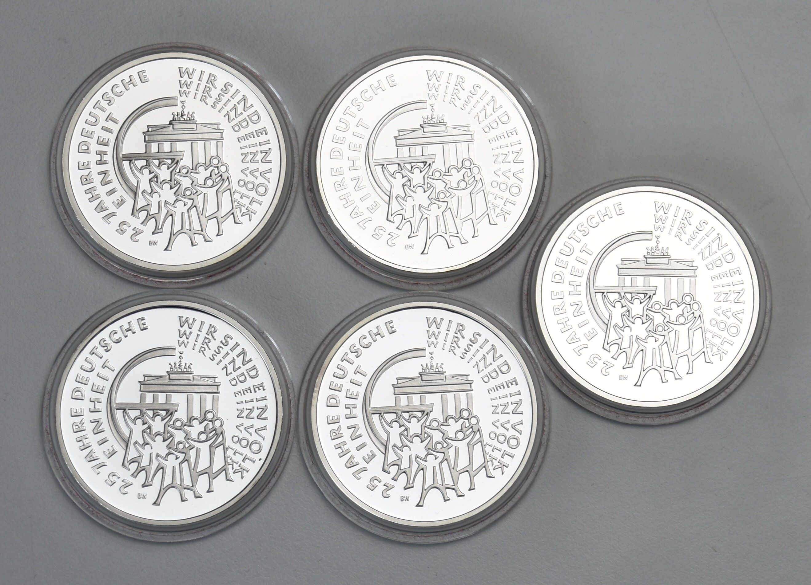 Deutschland 5 x 25 Euro 2015 Gedenkmünzen (Spiegelglanz)