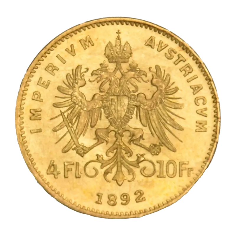 4 Florin (Gulden) / 10 Franken Österreich 1892 (Nachprägung) Goldmünze