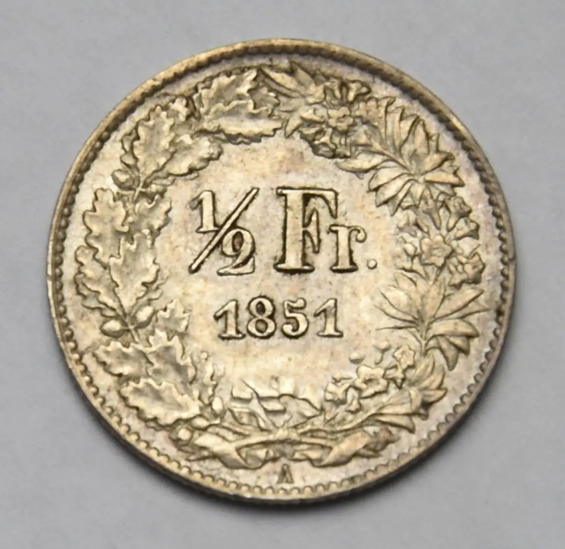 Schweiz 1/2 Franken - 1851 A (sitzende Helvetia)
