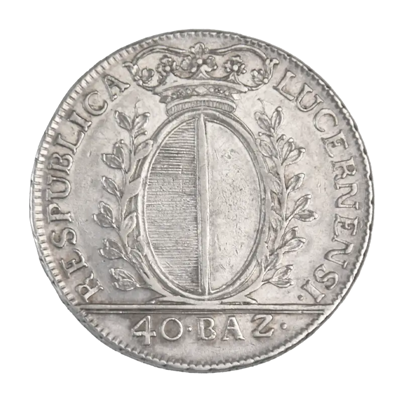 Schweiz Kanton Luzern 40 Batzen Neutaler (Ag) 1796