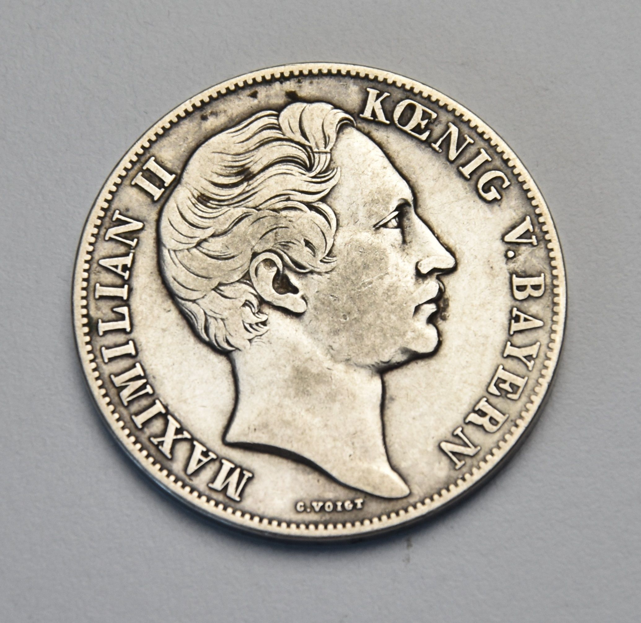 Deutschland Bayern 2 Gulden (Madonna Column) 1855 Maximilian II (1848 - 1864)