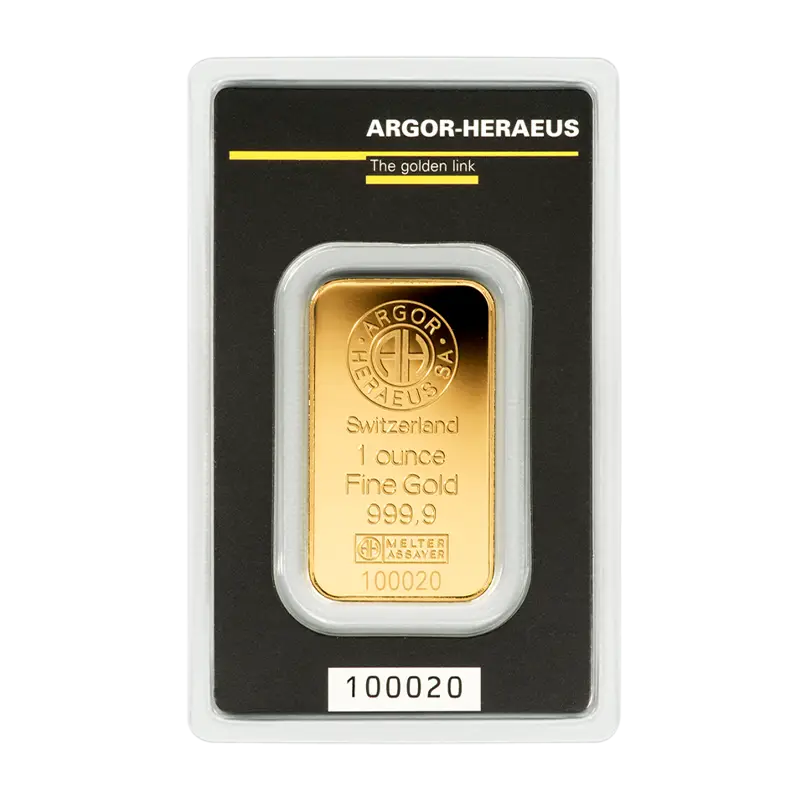 Goldbarren - 1 oz .9999 ARGOR-HERAEUS