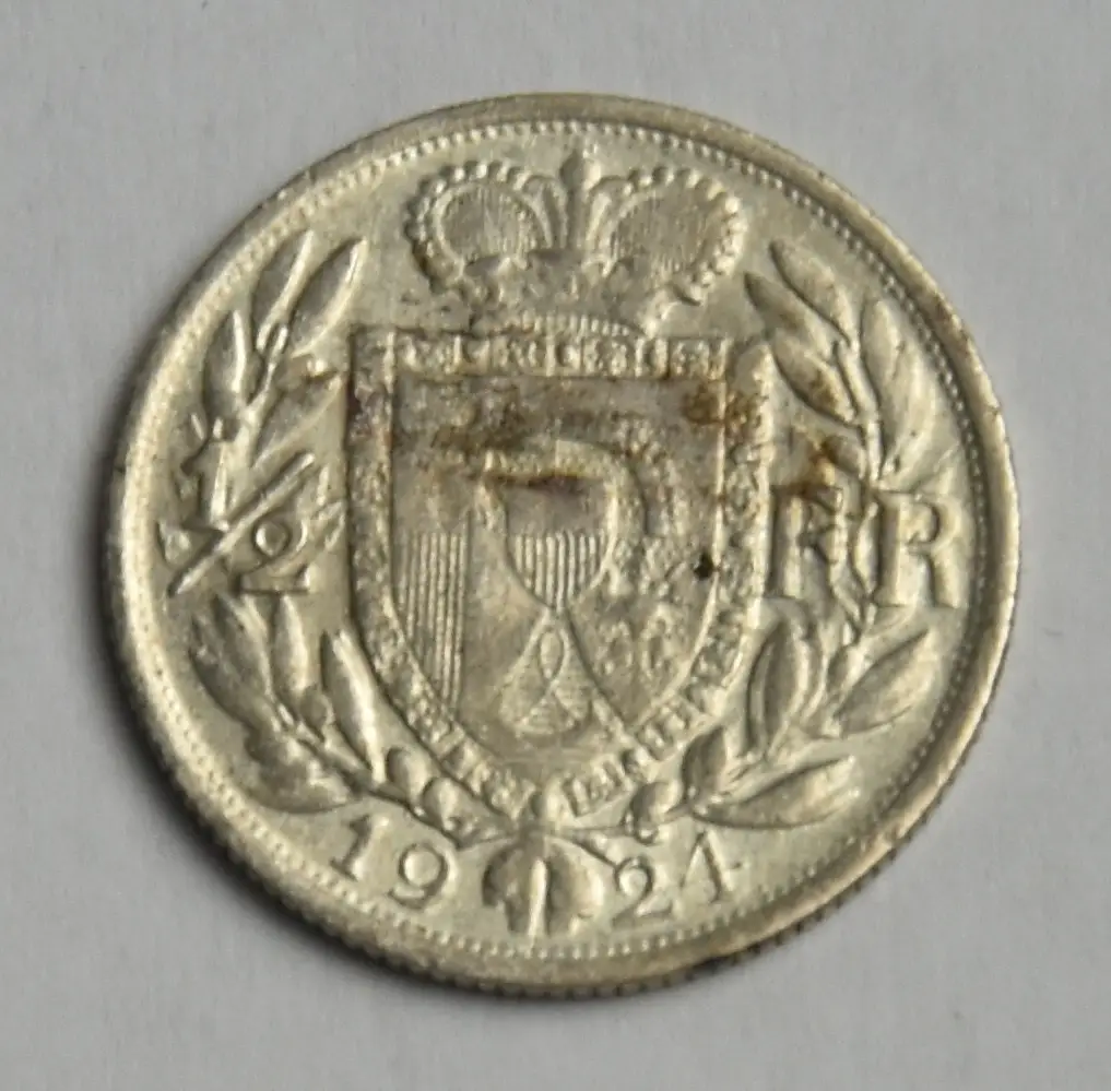 Liechtenstein 1/2 Franken 1924 Johann II