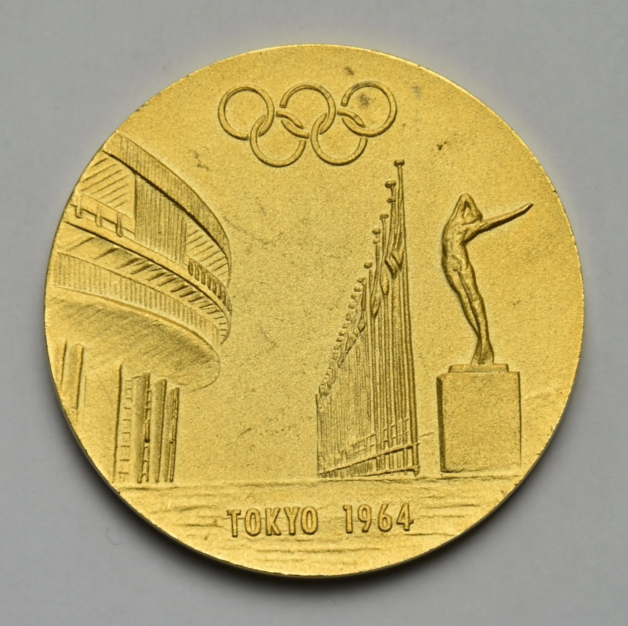 Japan Kupfermedaille vergoldet Olympiade 1964 Tokyo