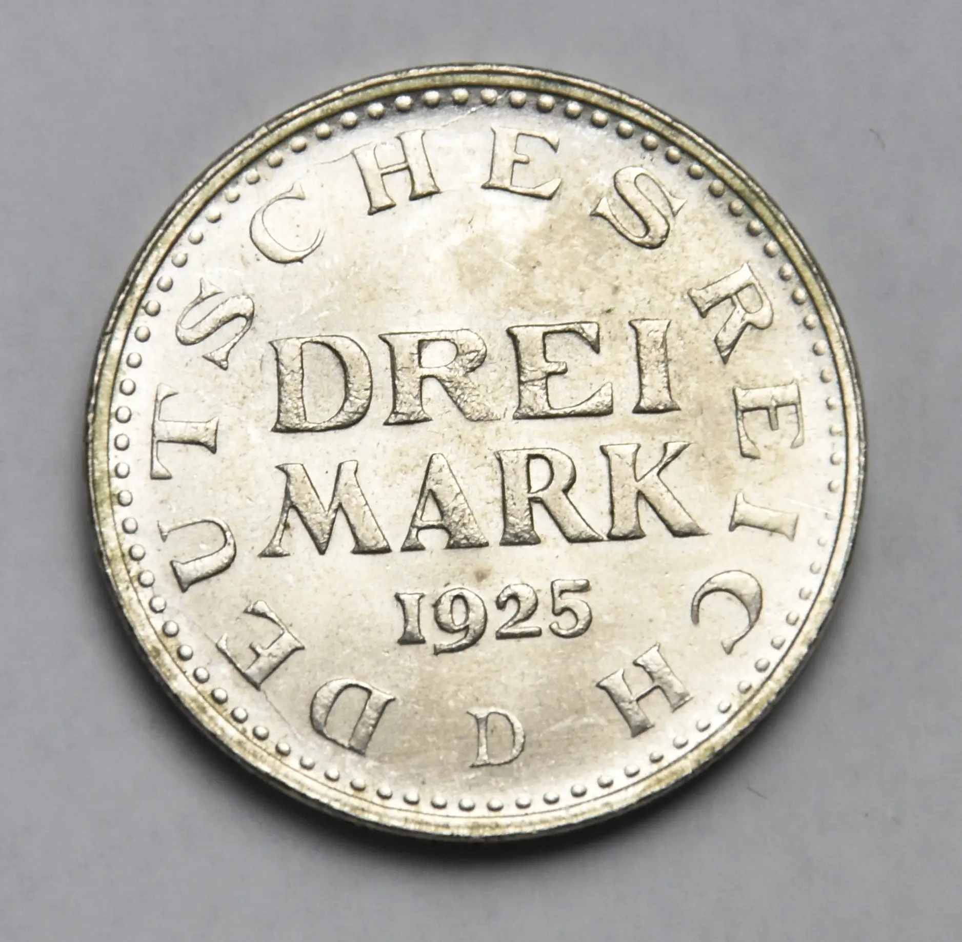 Deutschland 3 Reichsmark 1925 D