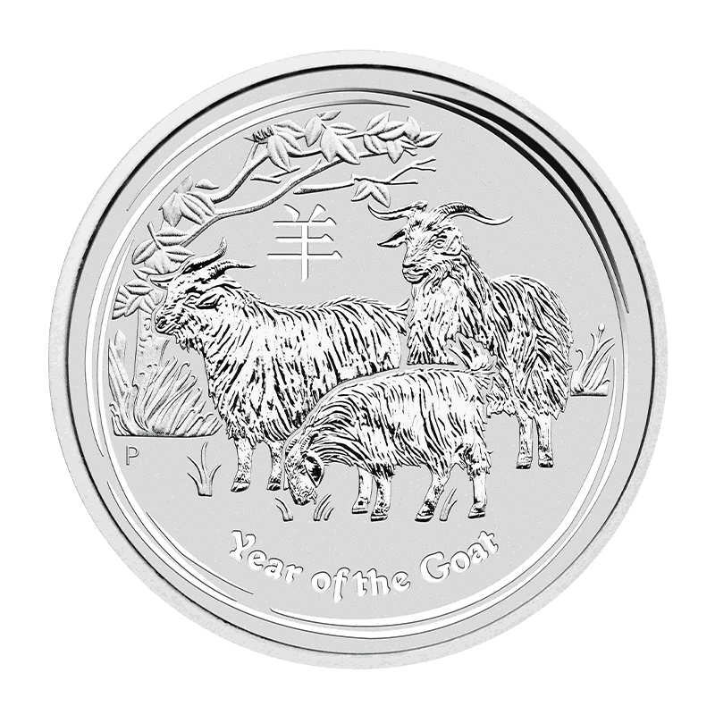 Lunar II Ziege 2015 - Australien 1 oz Silbermünze *Sonderangebot*
