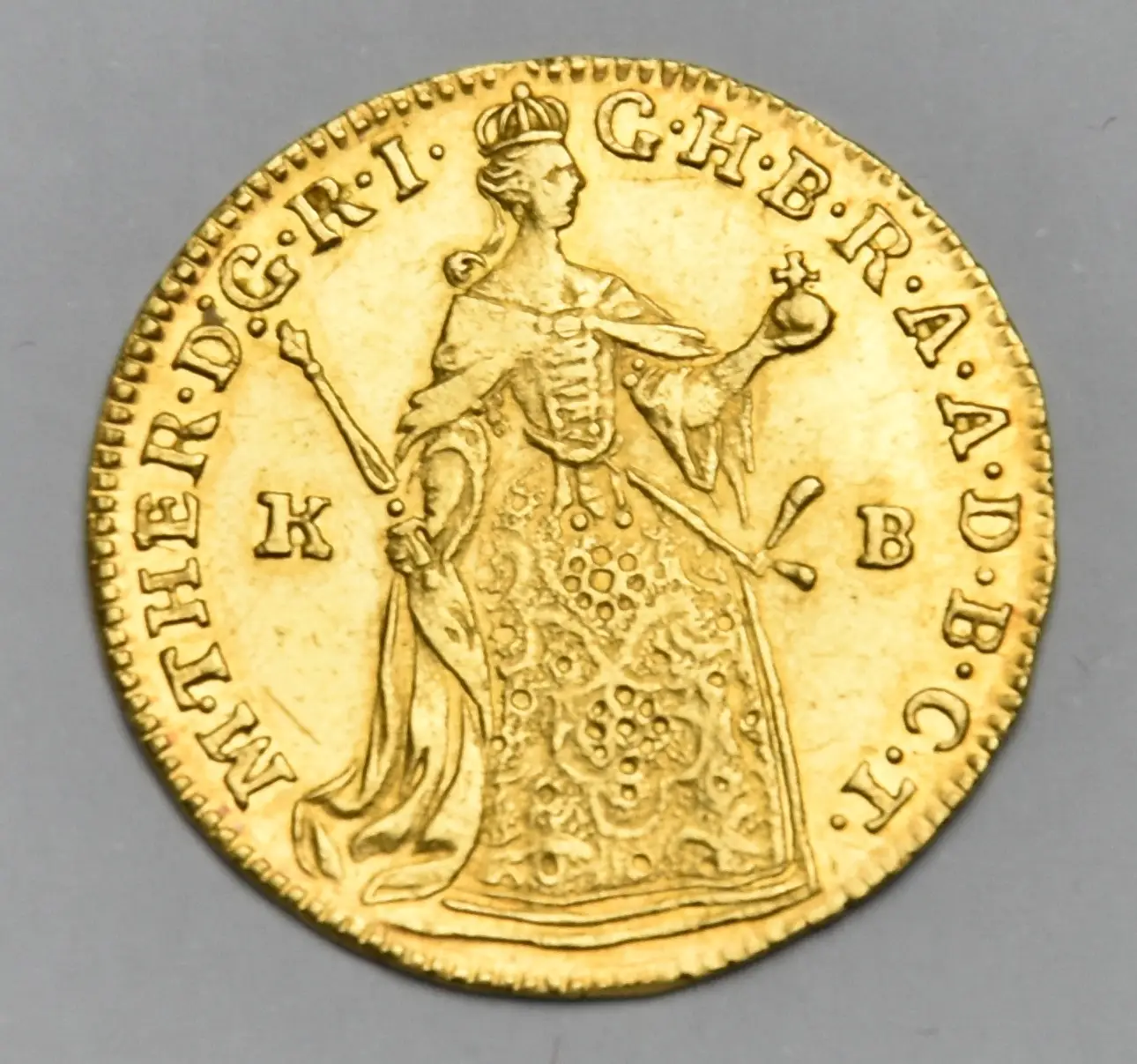 Ungarn Dukat 1763 K B (Kremnitz) Maria Theresia Goldmünze