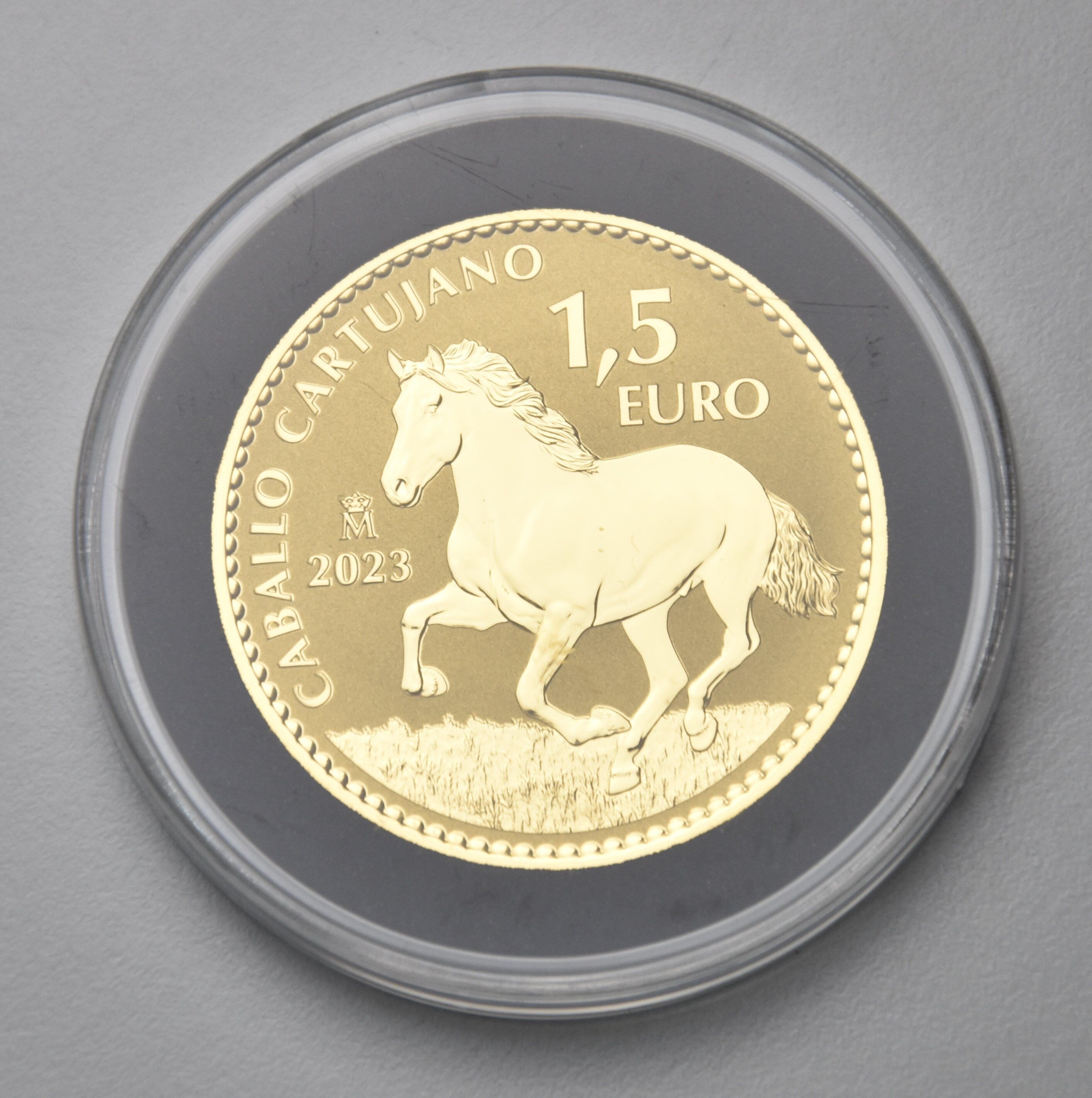 Spanien 1,5 Euro 2023 Goldmünze Kartäuser Pferd