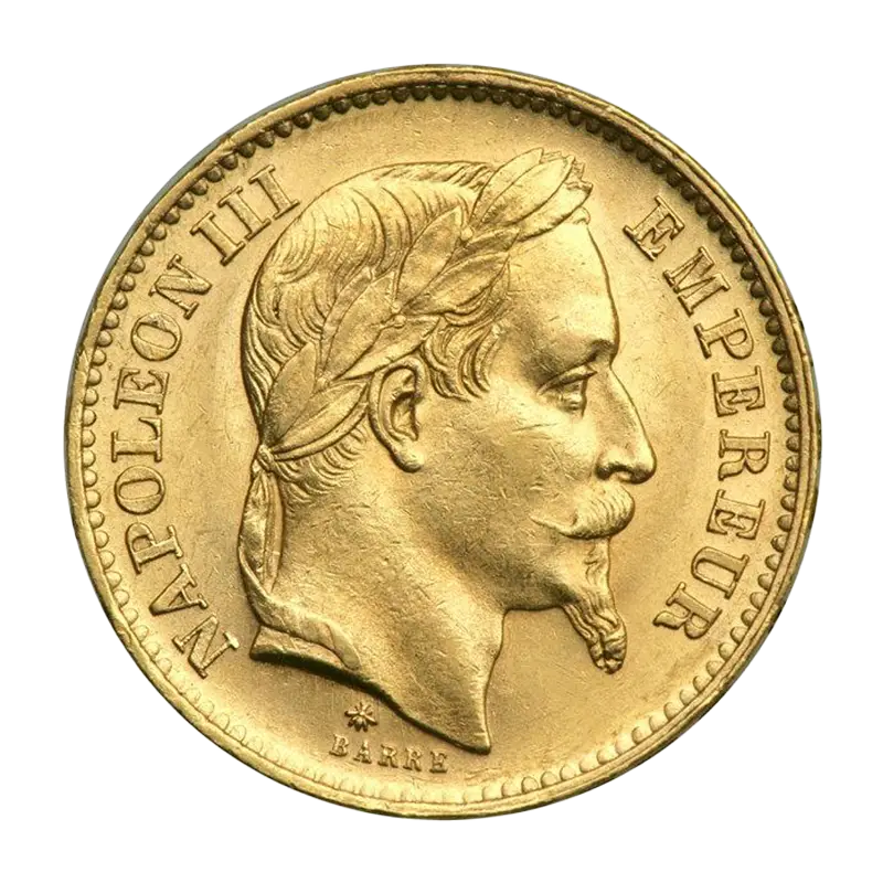 20 Francs Frankreich - Napoleon III. mit Kranz (1861-1870)