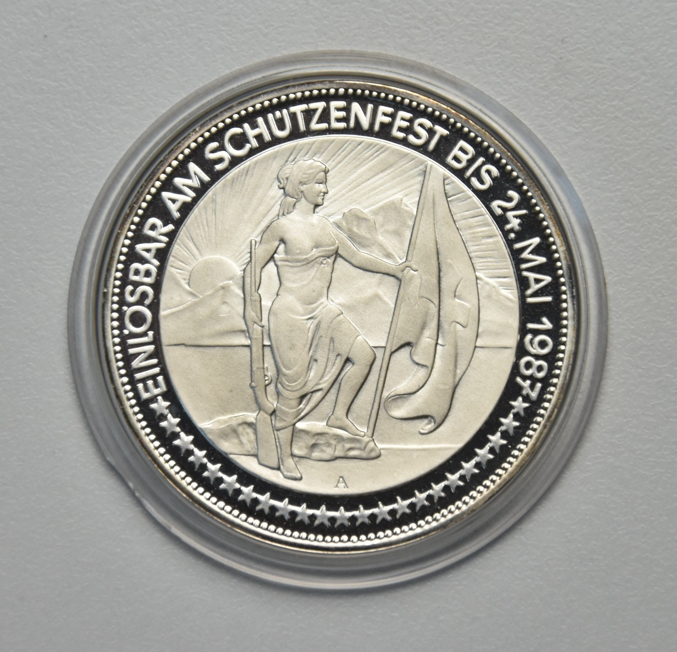 Schweiz Schützentaler 50 Franken 1987 Glarus