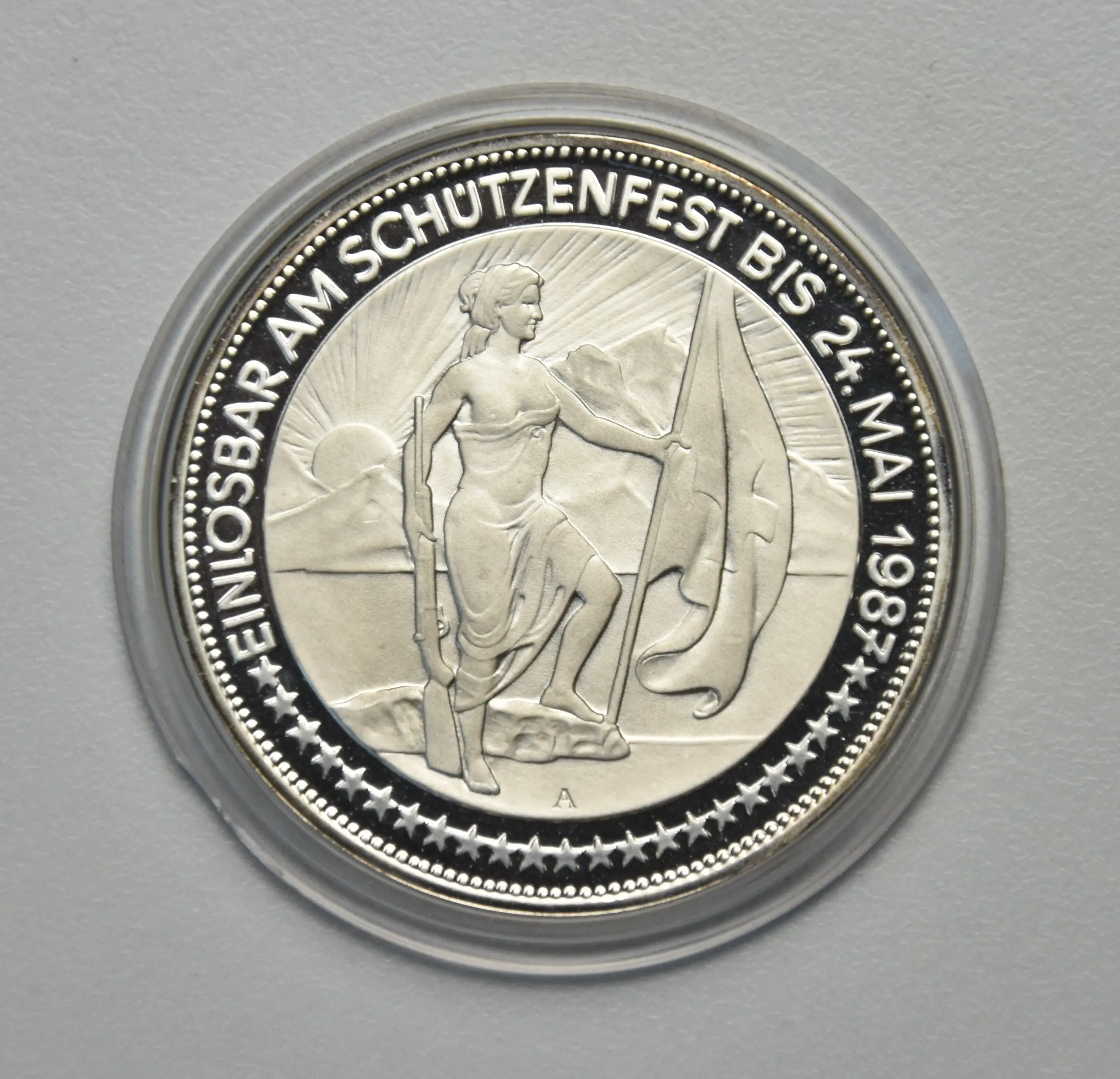 Schweiz Schützentaler 50 Franken 1987 Glarus