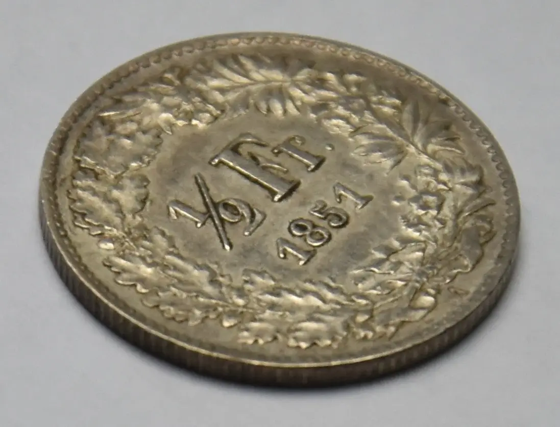 Schweiz 1/2 Franken - 1851 A (sitzende Helvetia)