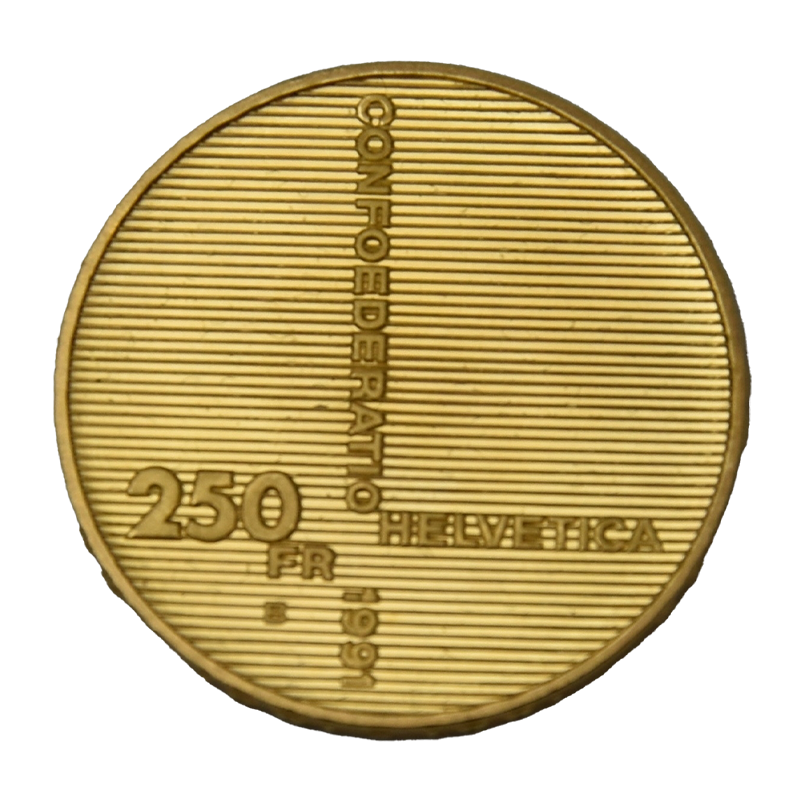 Schweiz 250 Franken 1991 Goldmünze