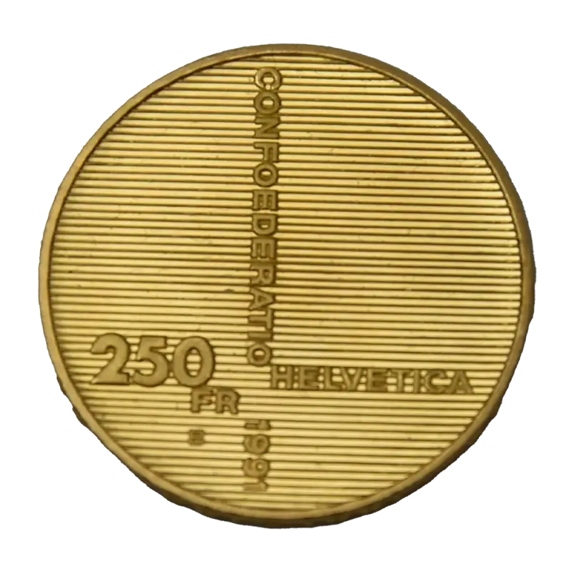 Schweiz 250 Franken 1991 Goldmünze