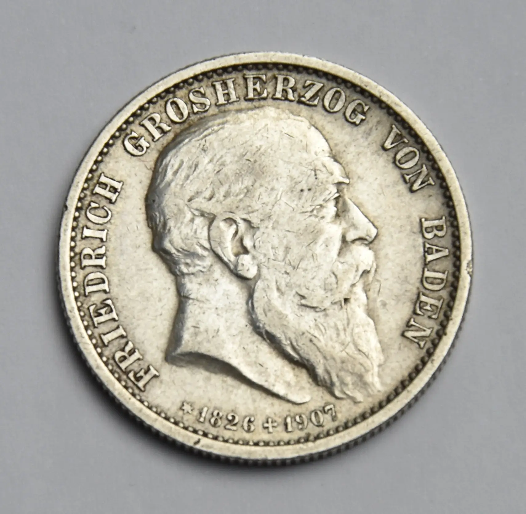 Deutschland Baden 2 Mark 1907 Friedrich Grosherzog (1852 - 1907)
