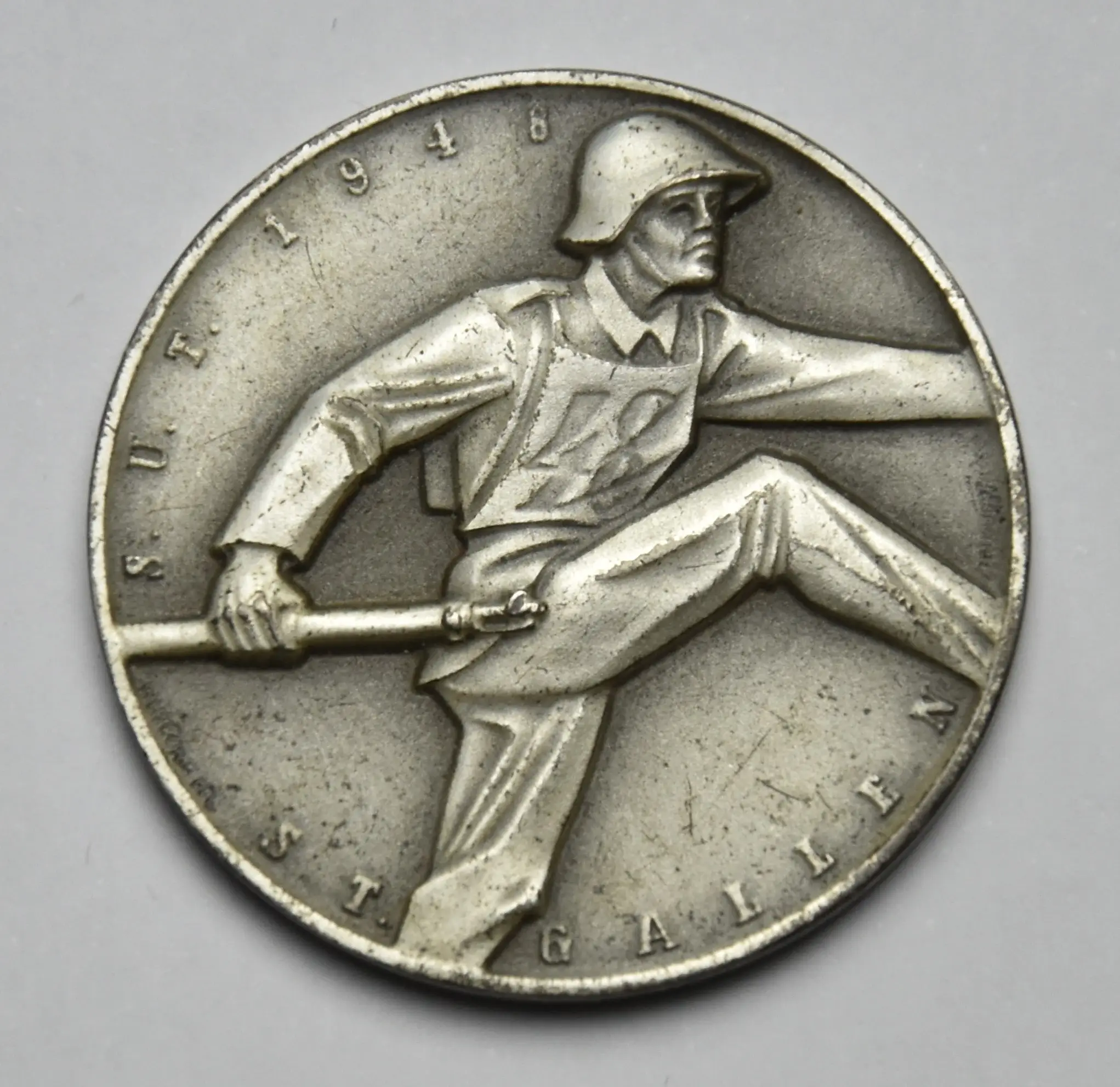 Schweiz Silbermedaille 1948 St. Gallen Unteroffizierstage