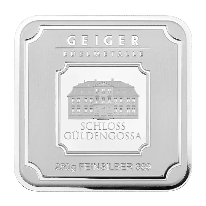 Silberbarren Geiger original - 250 g .999 quadratisch verschweißt