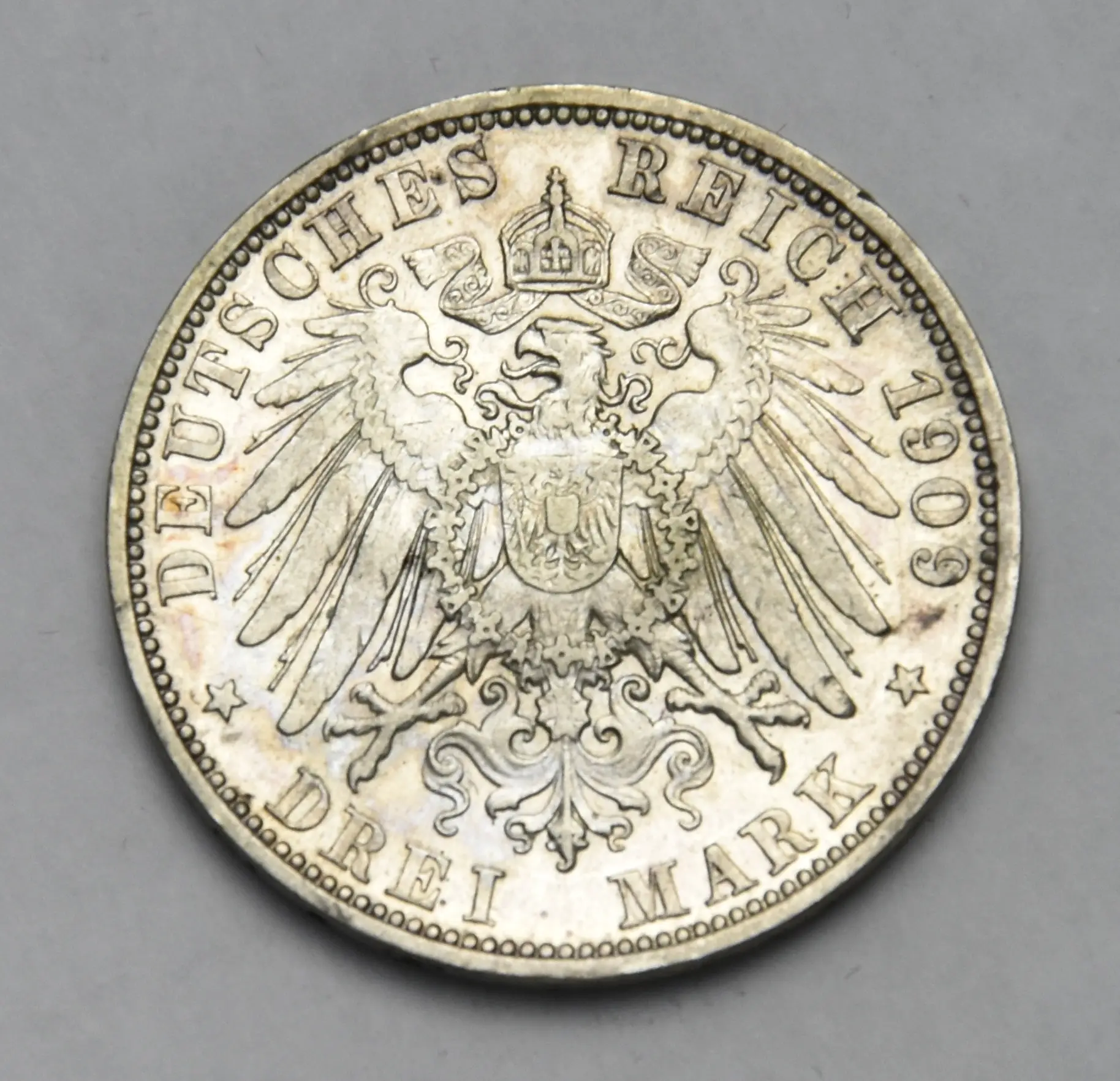 Deutschland Preussen 3 Mark 1909 A Wilhelm II Kaiser König (1888 - 1918)