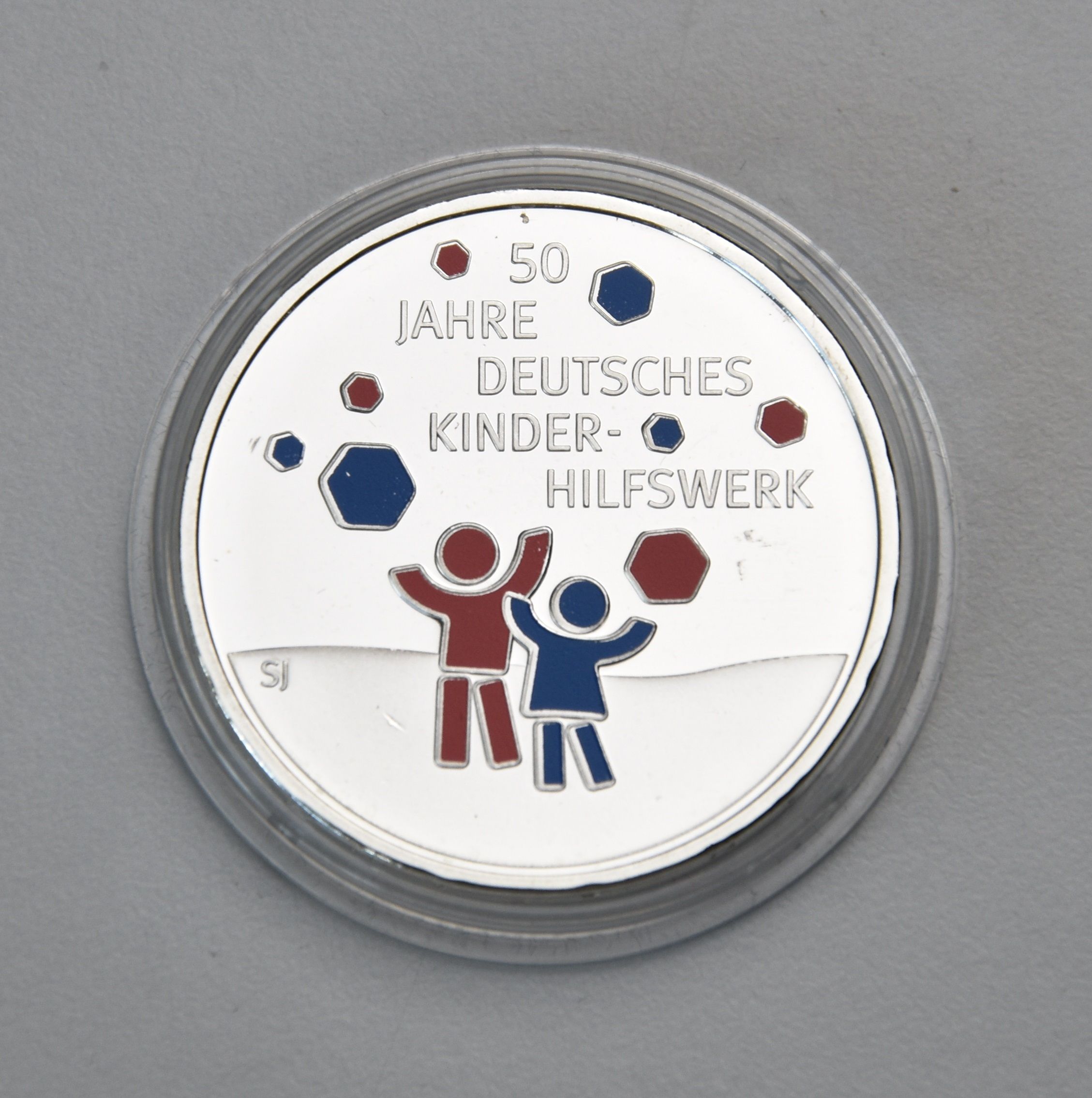 Deutschland 20 Euro 2022 Gedenkmünze (Stempelglanz) 50 Jahre Deutsches Kinder-Hilfswerk (koloriert)