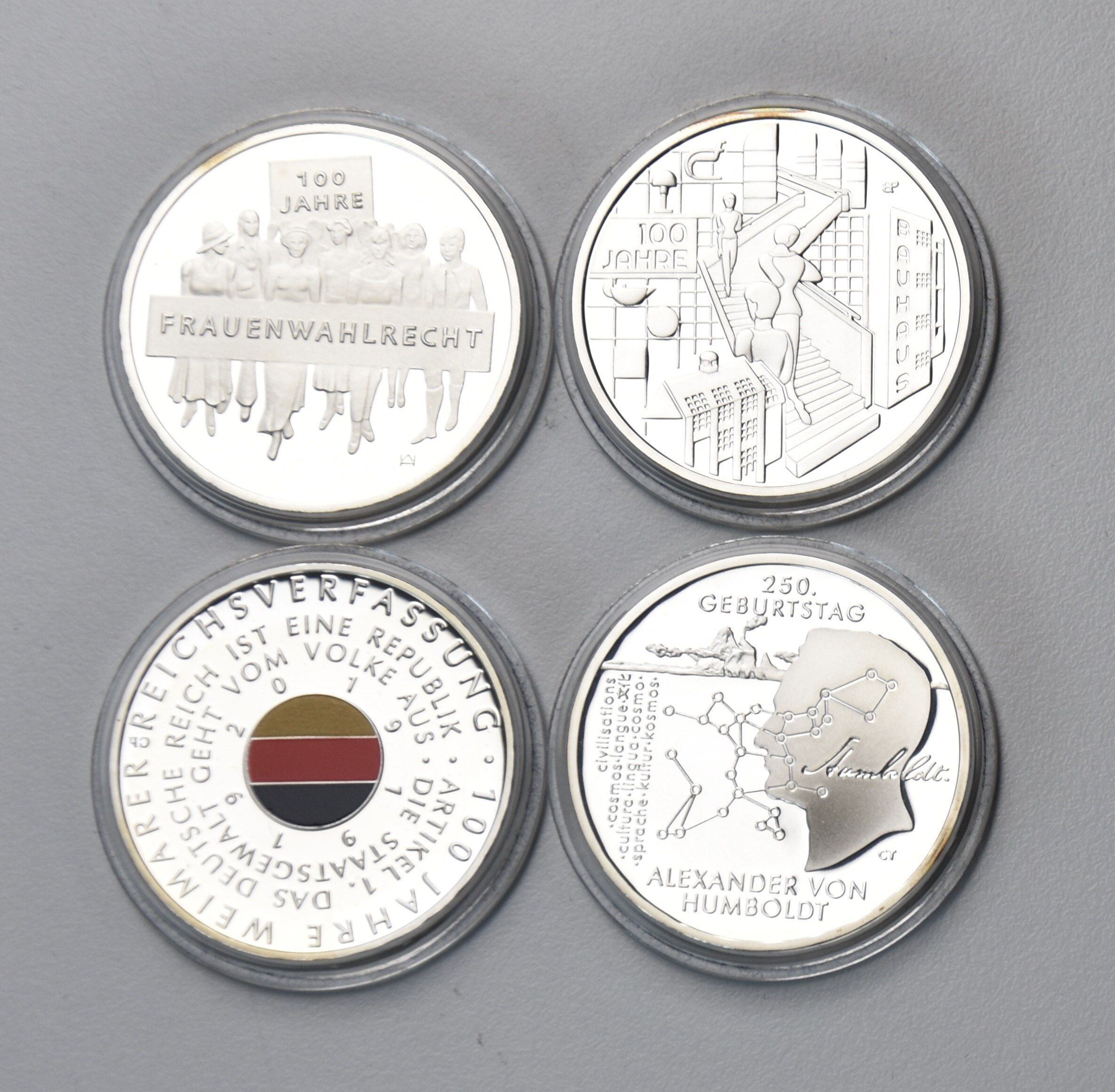 Deutschland 4 x 20 Euro 2019 Gedenkmünzen (Spiegelglanz)