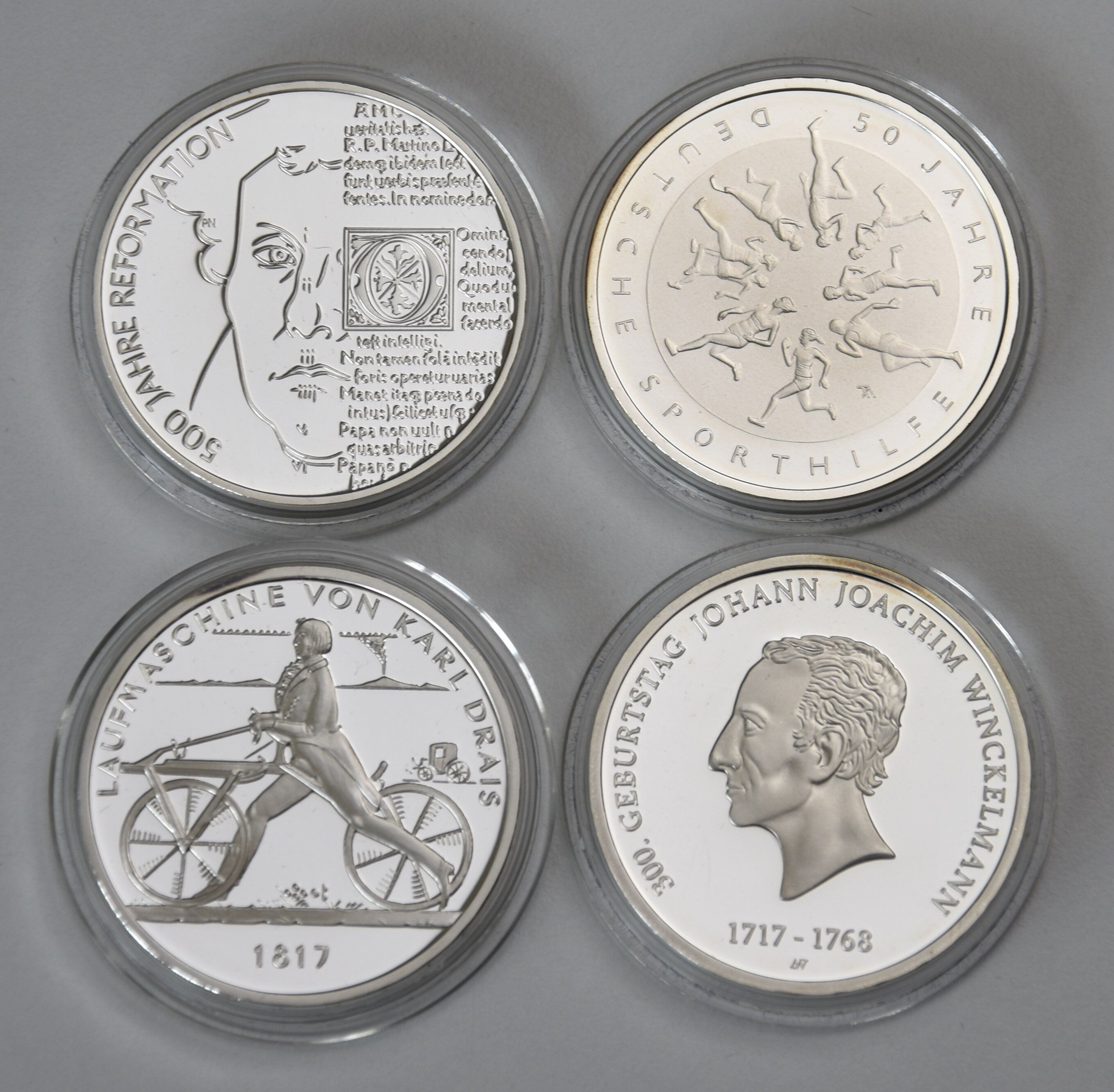 Deutschland 4 x 20 Euro 2017 Gedenkmünzen (Spiegelglanz)
