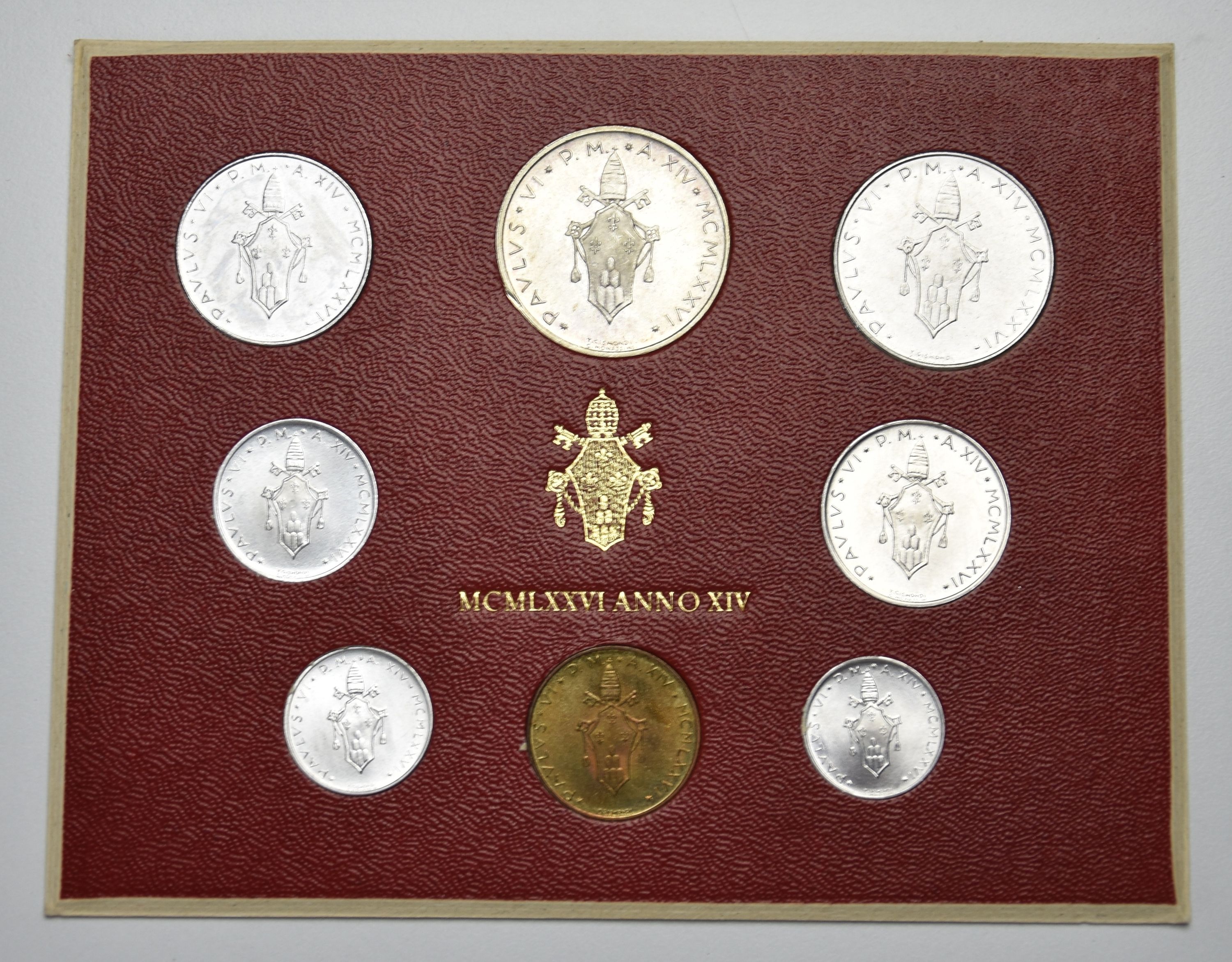Vatikan Münzset 1976 Papst Paul VI Anno XIV (1963 - 1978)