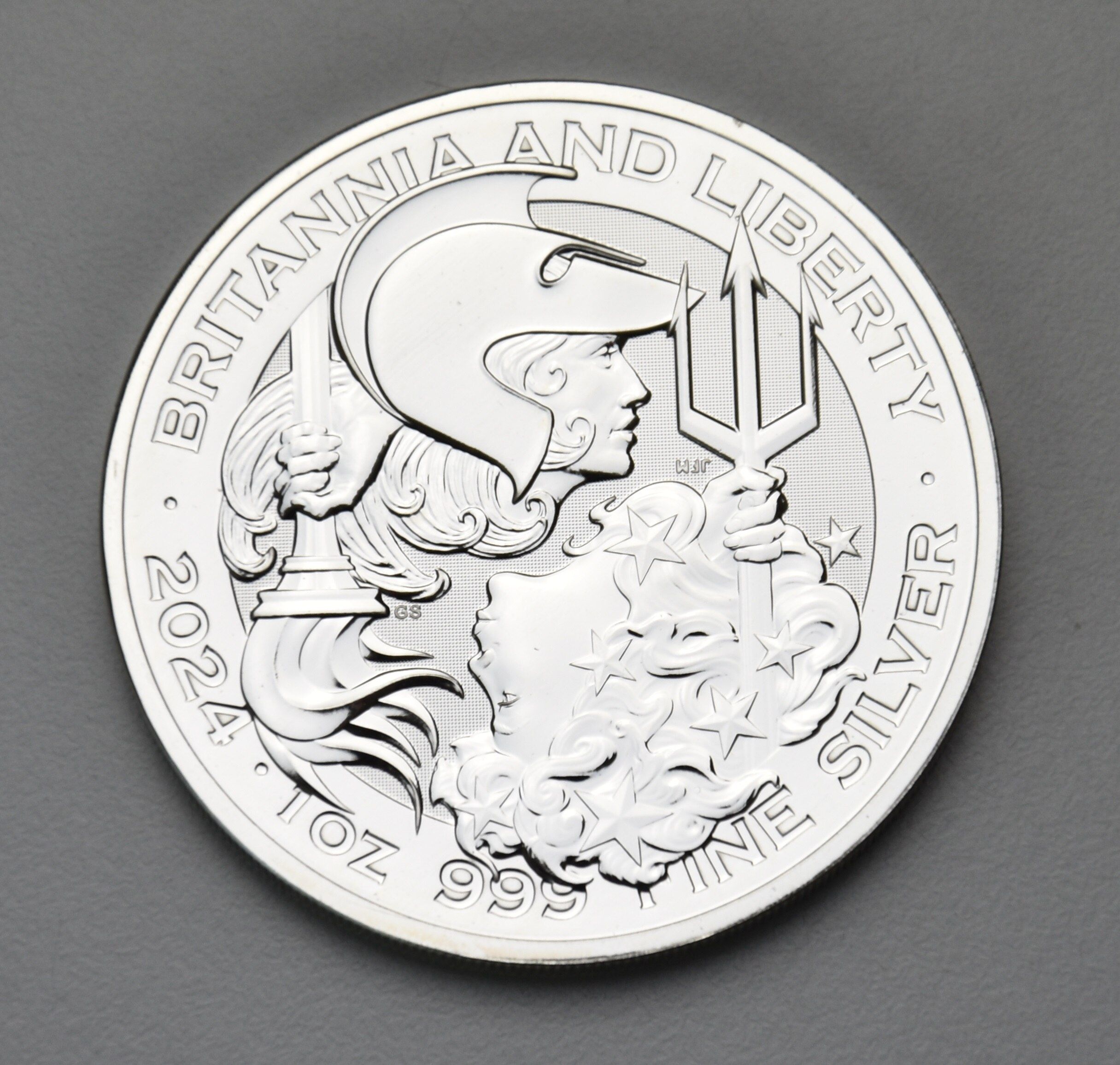 Grossbritannien 2 Pounds 2024 - 1 Unze Silbermünze "Britannia and Liberty"