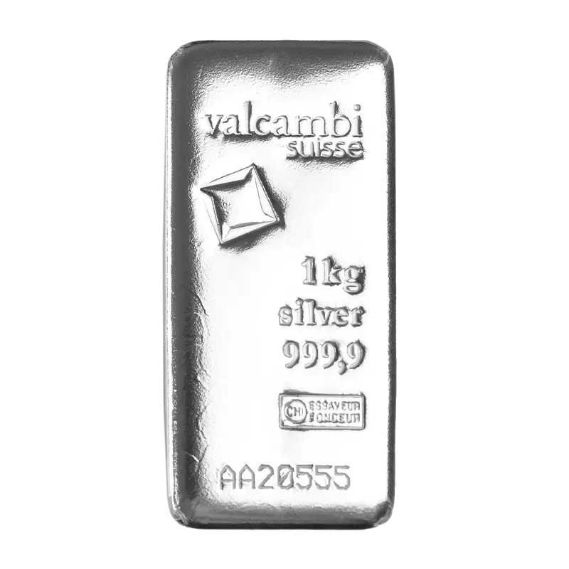 Silberbarren - 1 kg .9999 VALCAMBI *sofort verfügbare Neuware*