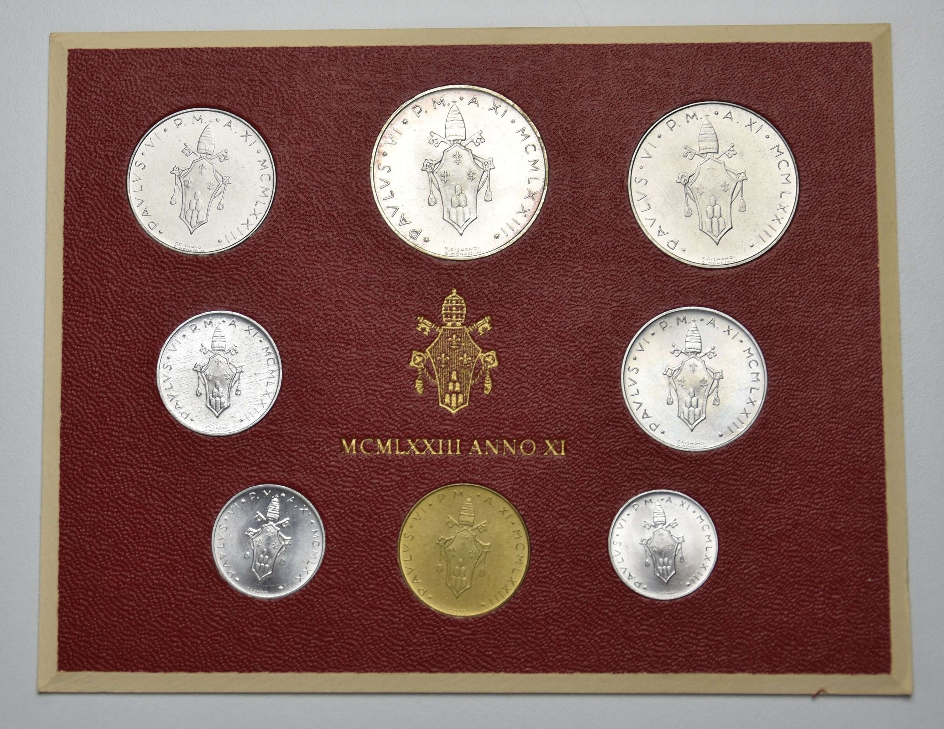 Vatikan Münzset 1973 Papst Paul VI Anno XI (1963 - 1978)
