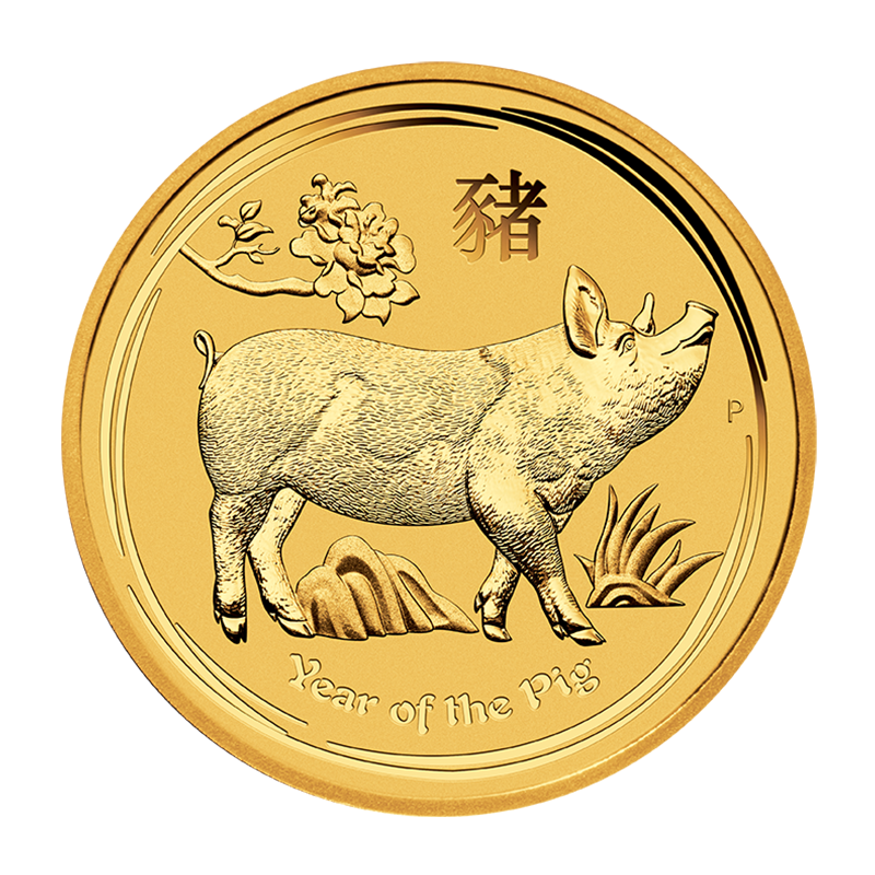 Lunar II Schwein 2019 - Australien 1 oz Goldmünze