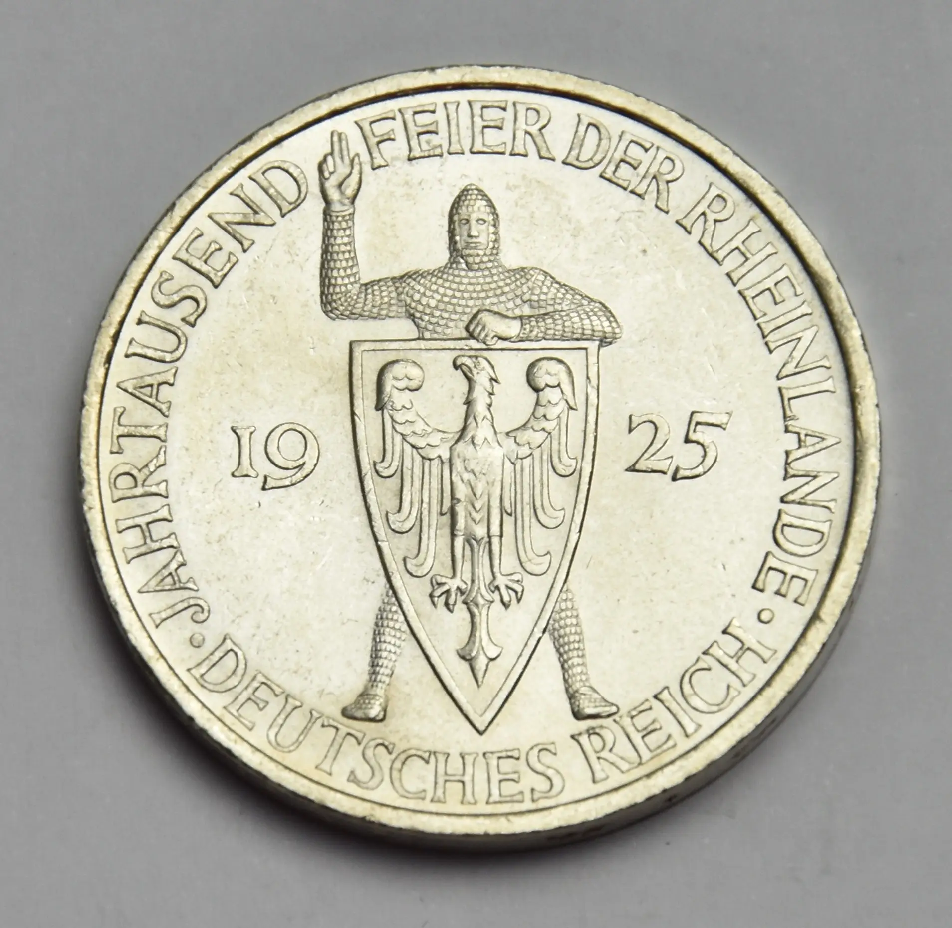Deutschland 5 Reichsmark 1925 A Silbermünze "Rheinlande"