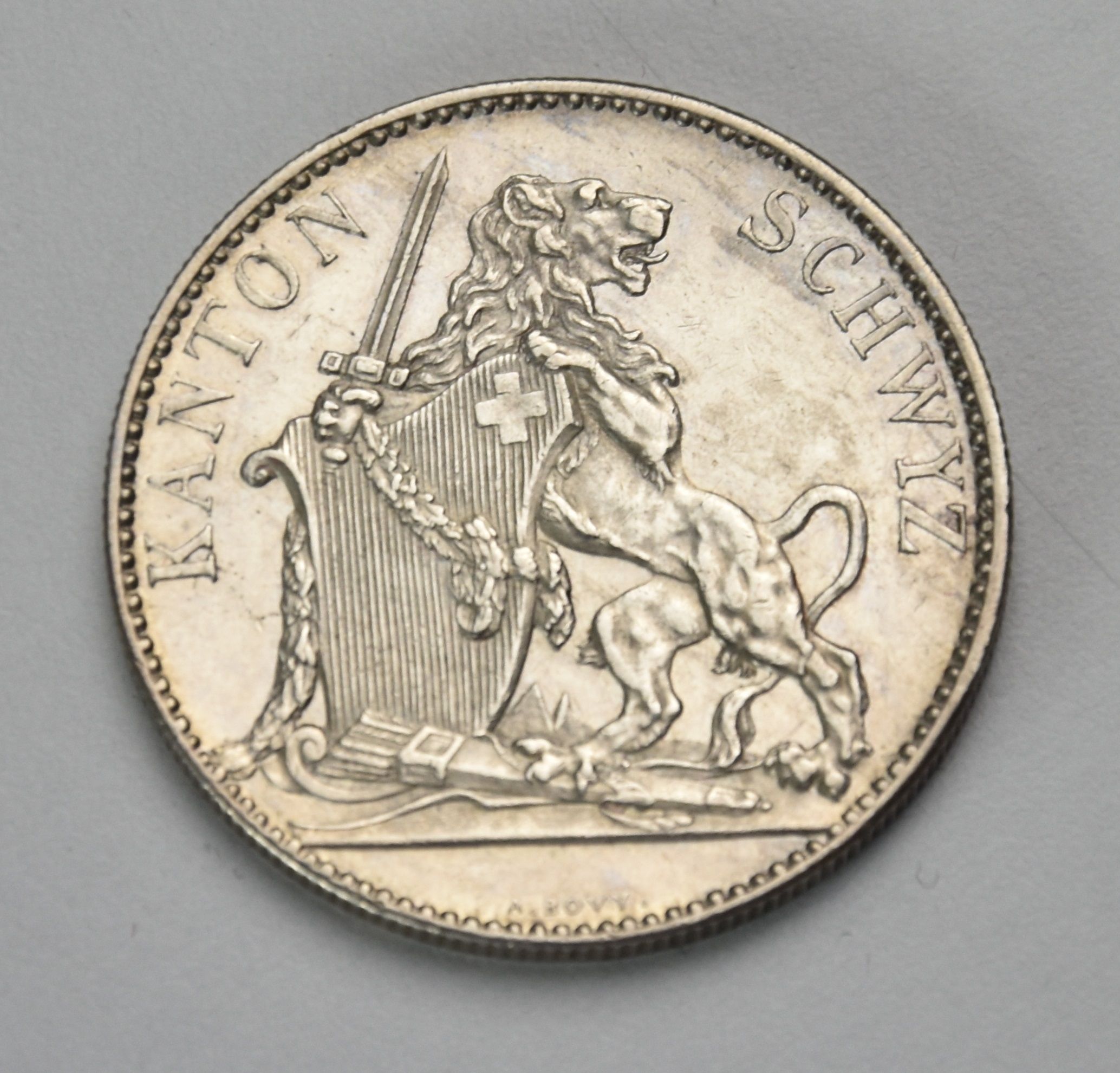 Schweiz Schützentaler 5 Franken 1867 Schwyz