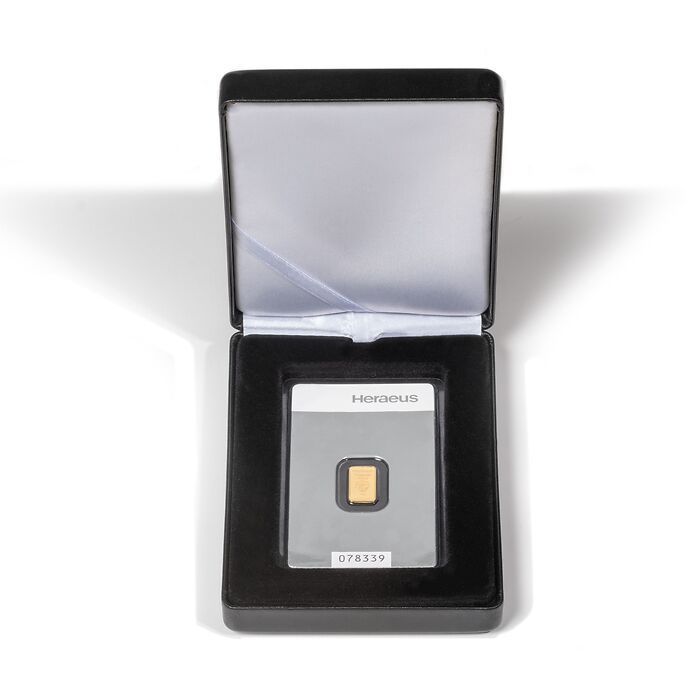 Case for gold bars in blister