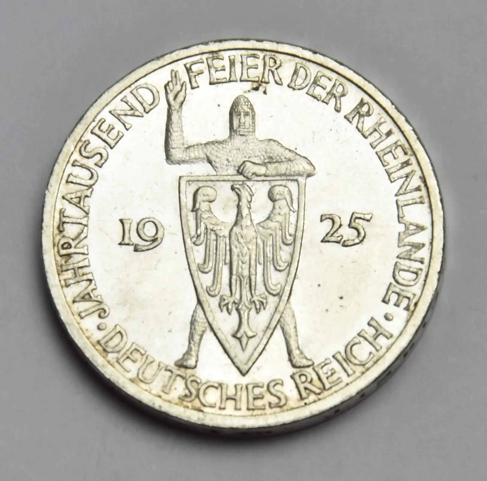 Deutschland 3 Reichsmark 1925 G Silbermünze "Rheinlande"