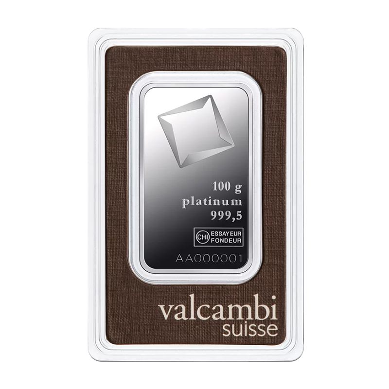 platinum bar - 100 g 999,5 Valcambi