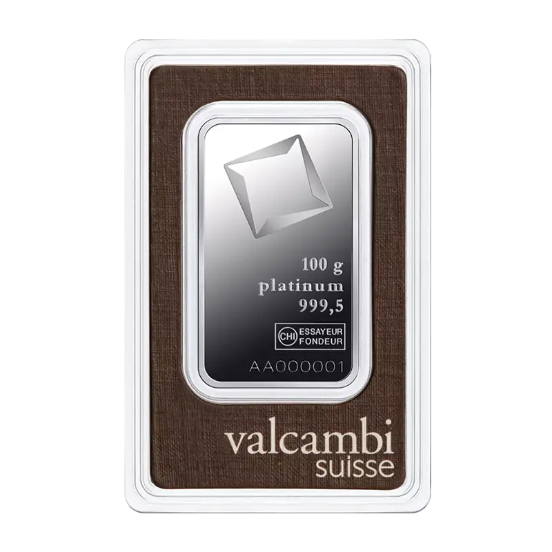 Platinbarren - 100 g .9995 VALCAMBI