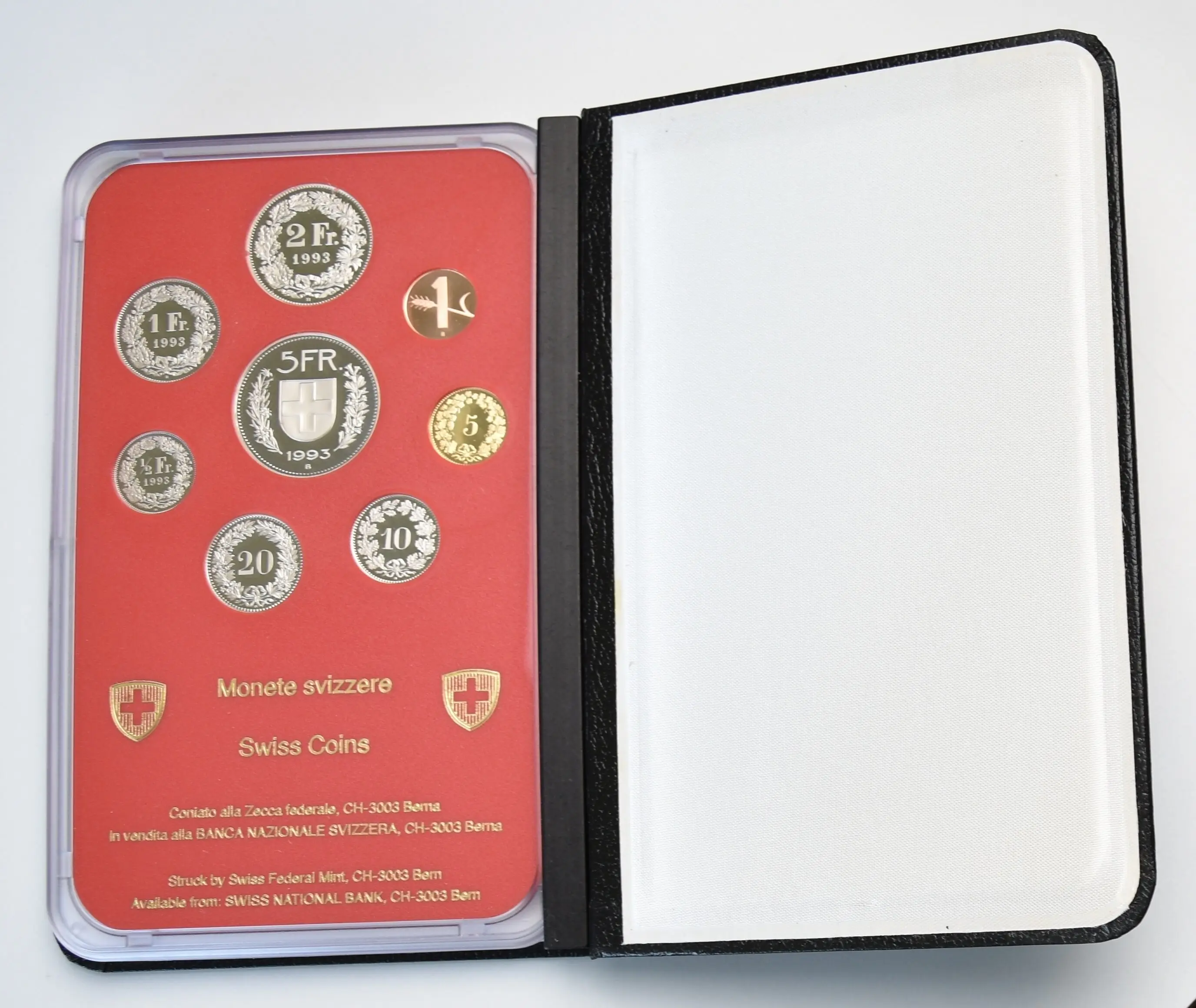Schweiz Münzsatz 1993 (Polierte Platte)