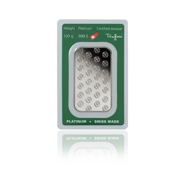 Platinbarren - 100 g .9995 - ARGOR-HERAEUS ZFL