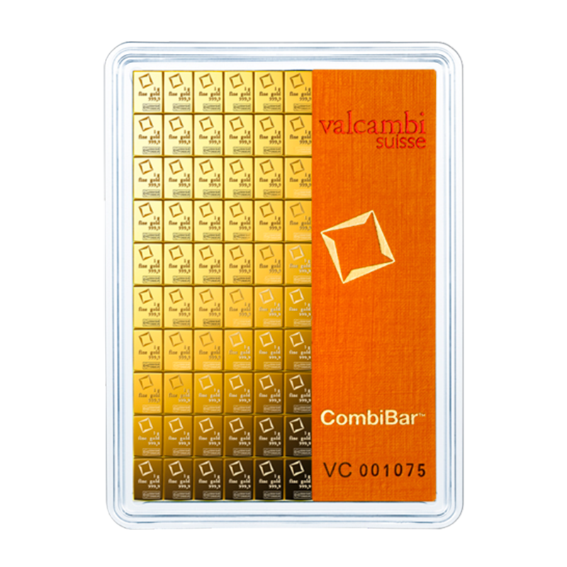 Combibar bar gold - 100 x 1 g .9999 VALCAMBI