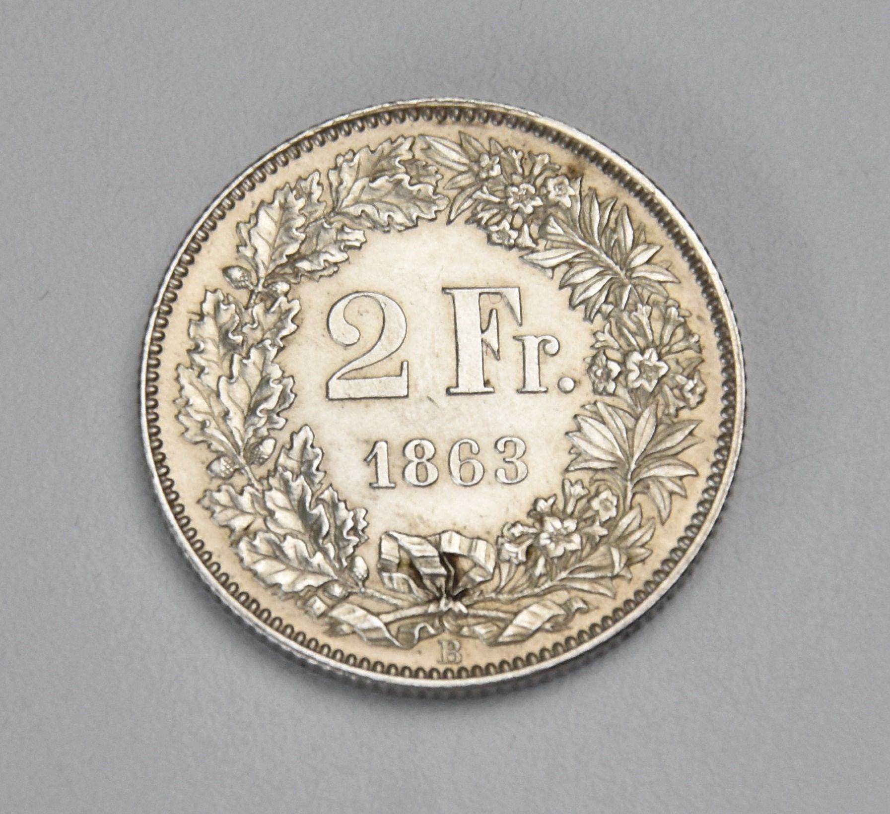 Schweiz 2 Franken - 1863 B (sitzende Helvetia)
