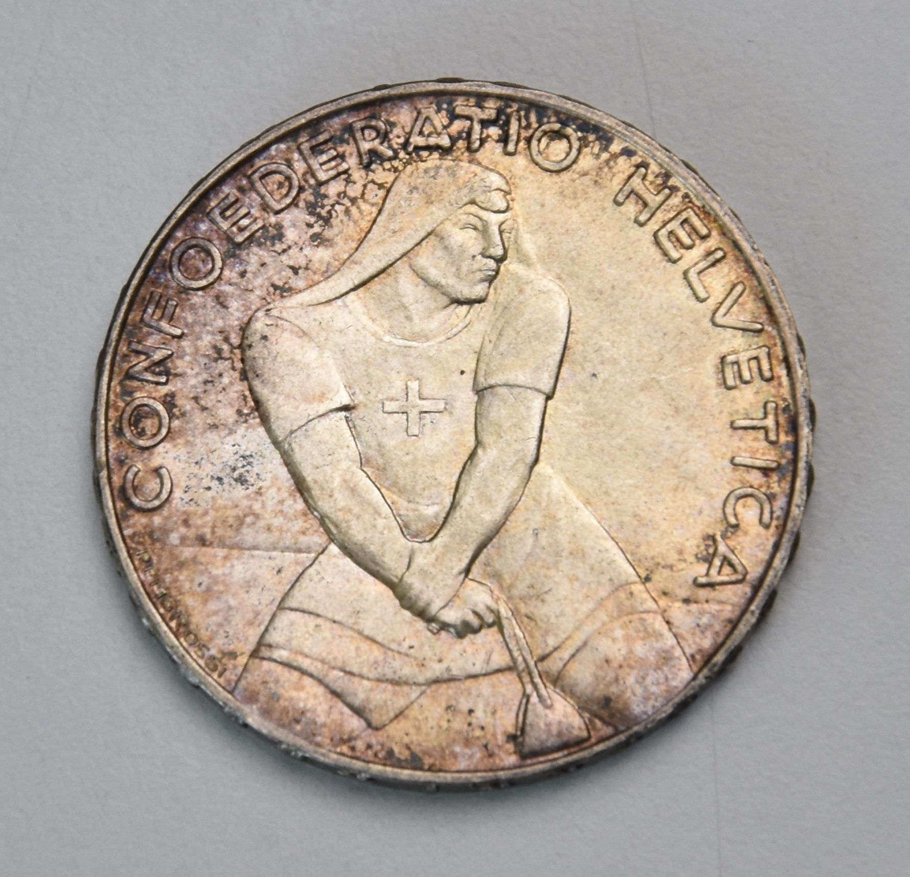 Schweiz 5 Franken Gedenkmünze 1939 (Laupen)