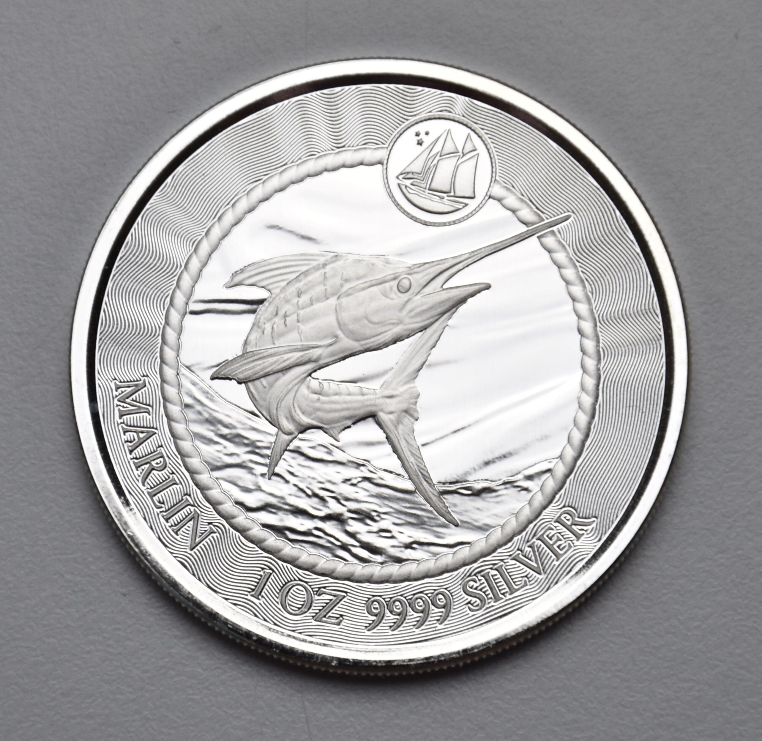 Cayman Islands 1 Dollar 2023 - 1 Unze Silbermünze "Marlin"