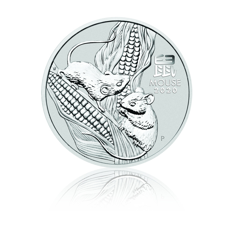 Lunar III Maus 2020 - Australien 1 oz Silbermünze