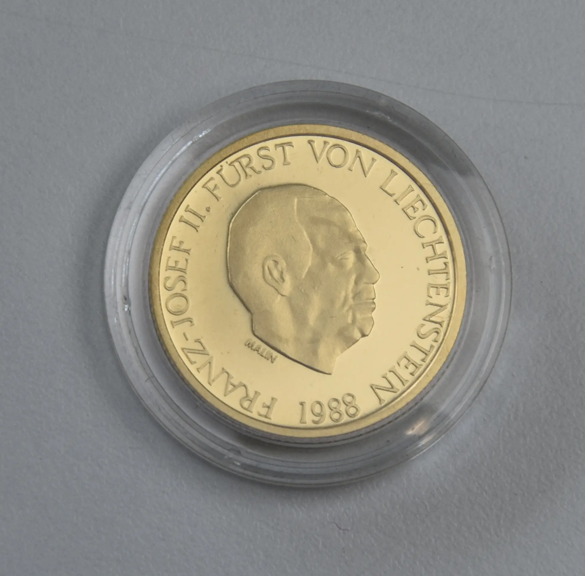 Liechtenstein 50 Franken 1988 - Franz Josef II - Goldmünze 10 g