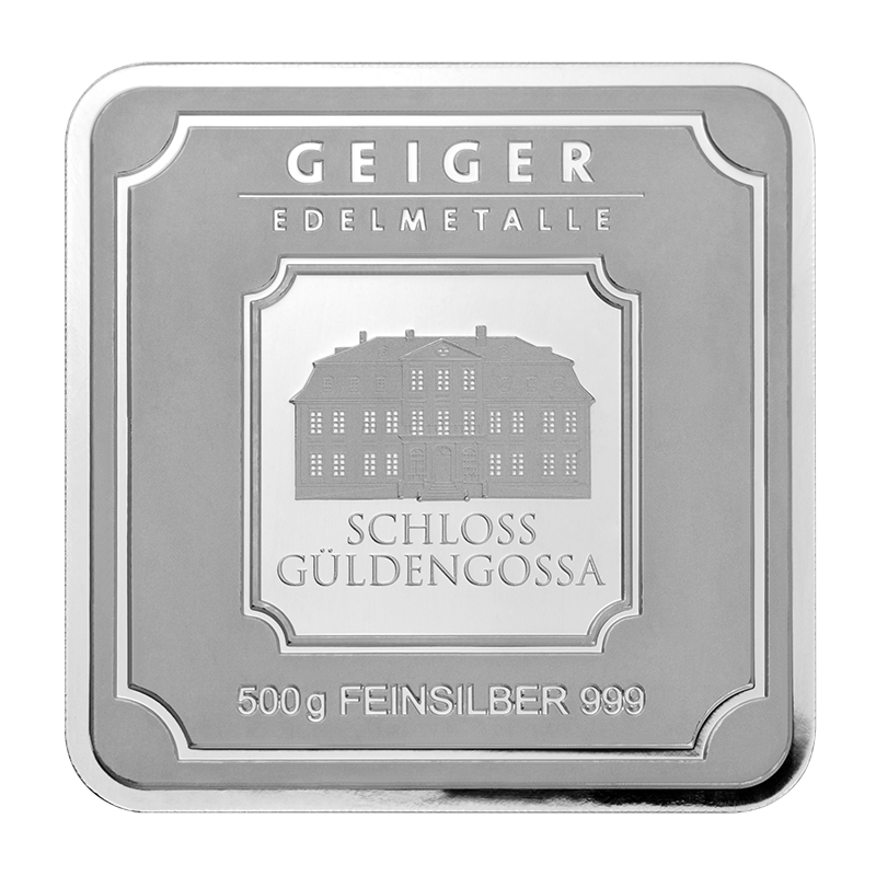 1kg Silber-Barren, Geiger outlet Schloss Güldenrossa mit Zertifikat