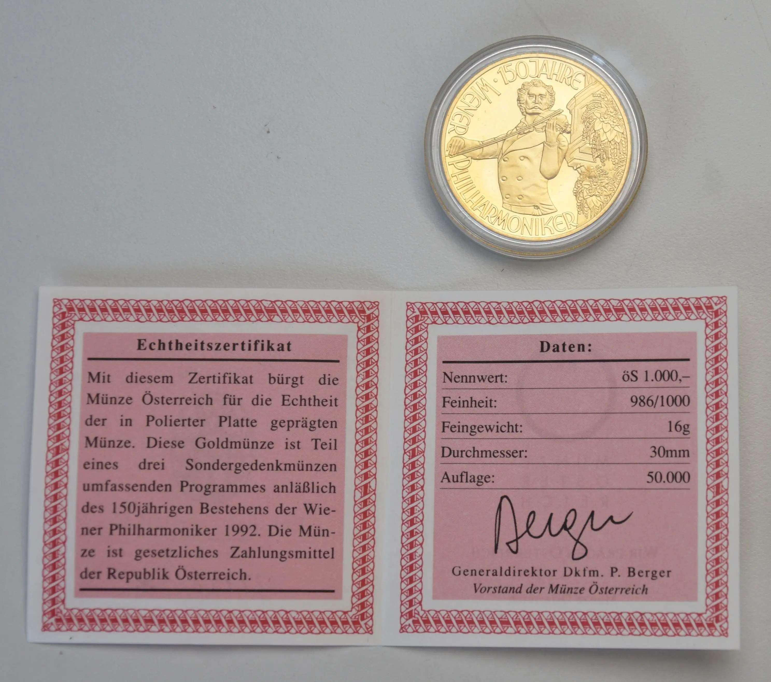Goldschilling - Österreich 1000 Schilling verschiedene Motive/Jahrgänge